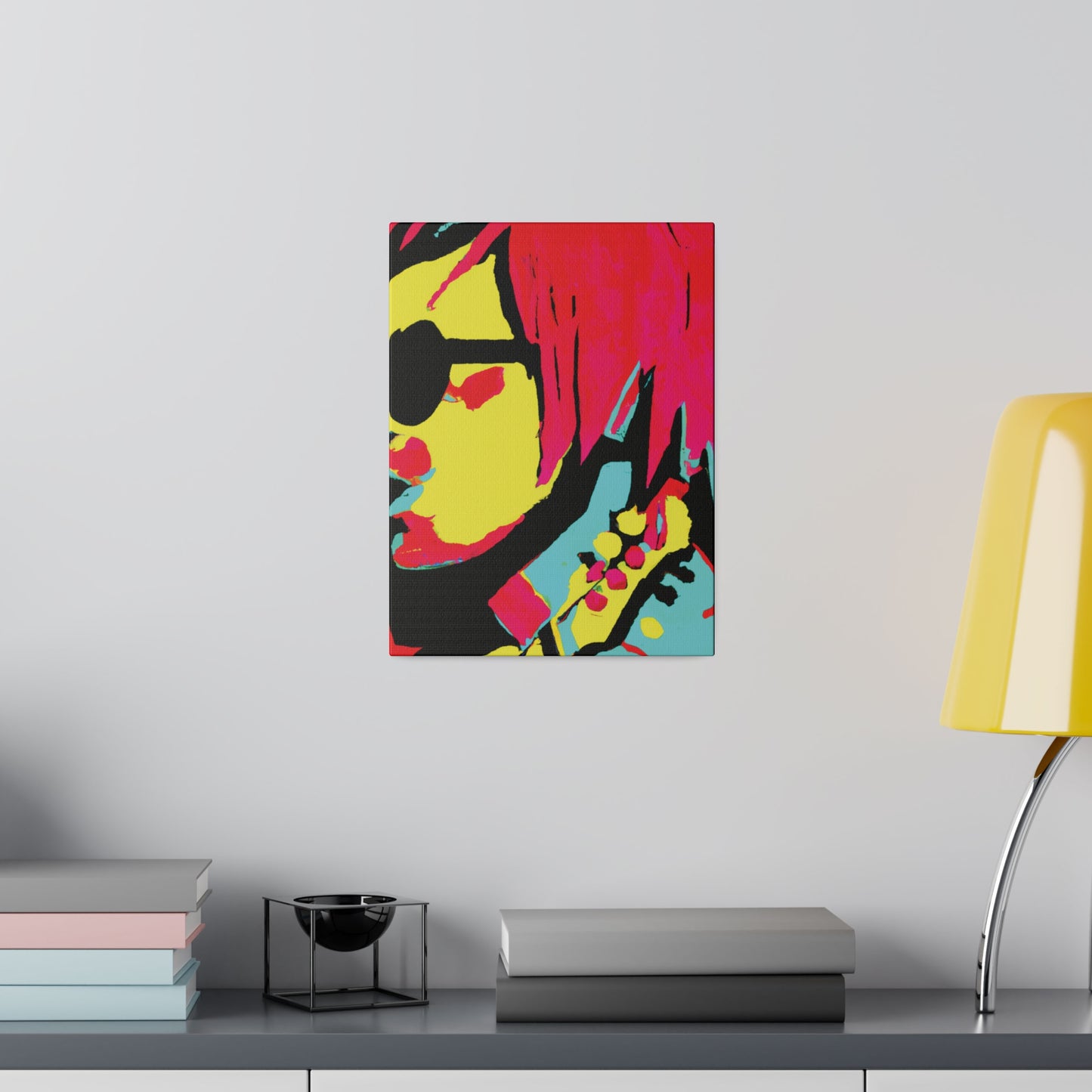 8972Y - Rockstar Painting Print | Face | Abstract | Poster | Home Decor | Wall Art | Music Art | Canvas