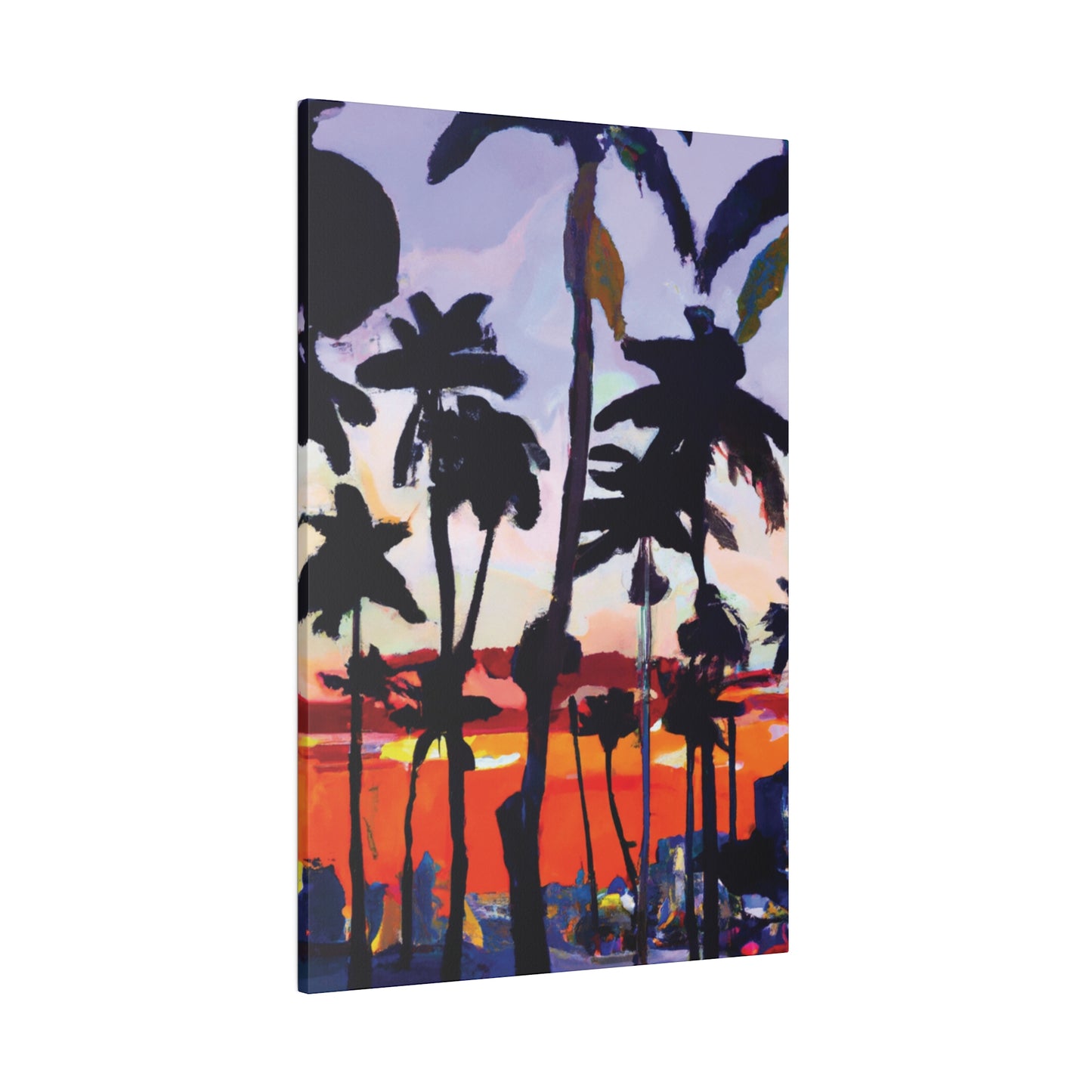 4161D - Miami Beach Sunset Painting Print | Miami | Beach | Sunset | Poster | Home Decor | Wall Art | Canvas