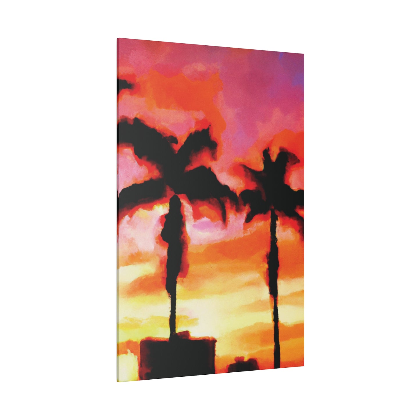 1413Q - Miami Beach Sunset Painting Print | Miami | Beach | Sunset | Poster | Home Decor | Wall Art | Canvas