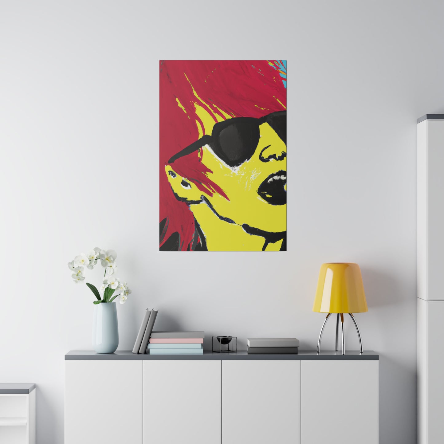 4788K - Rockstar Painting Print | Face | Abstract | Poster | Home Decor | Wall Art | Music Art | Canvas