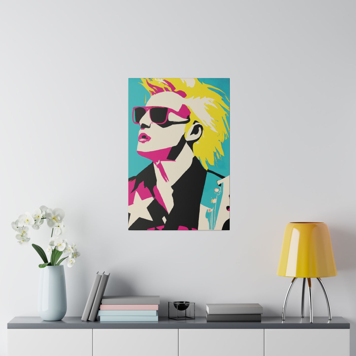 7309X - Rockstar Painting Print | Face | Abstract | Poster | Home Decor | Wall Art | Music Art | Canvas