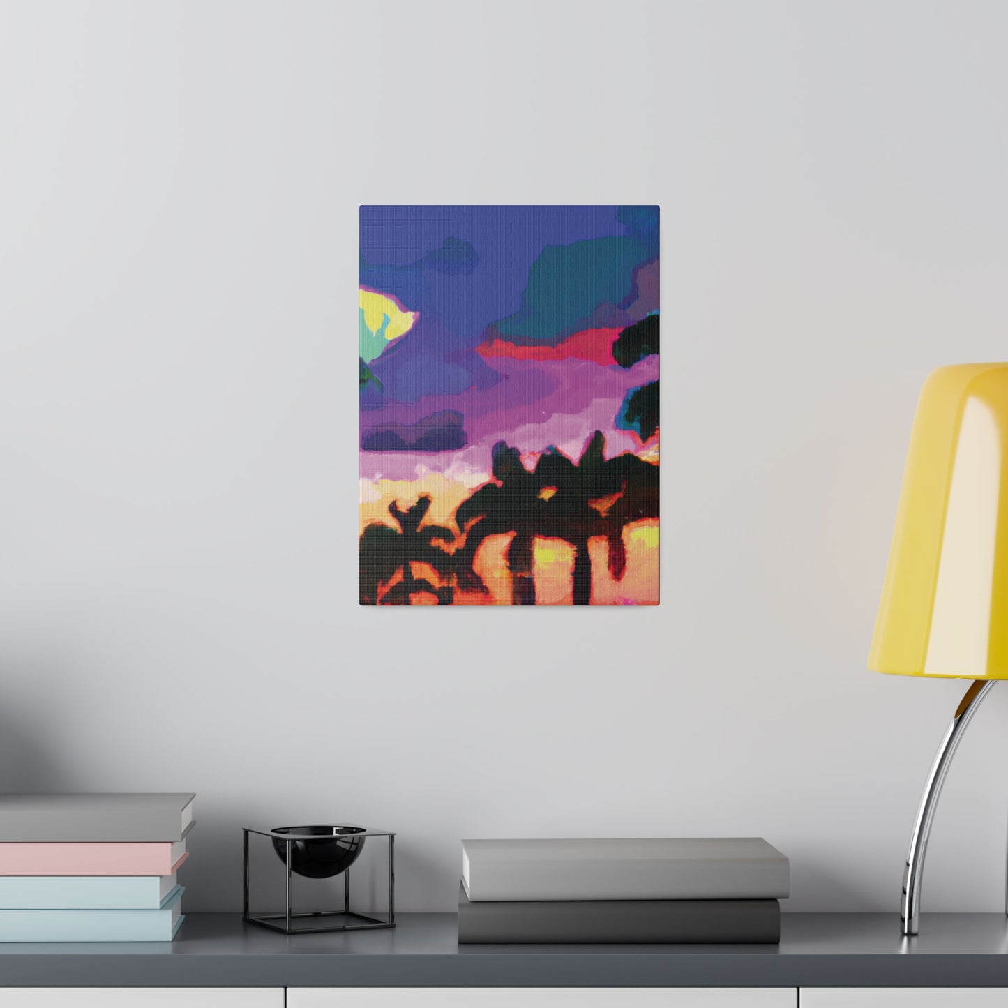 2520H - Miami Beach Sunset Painting Print | Miami | Beach | Sunset | Poster | Home Decor | Wall Art | Canvas