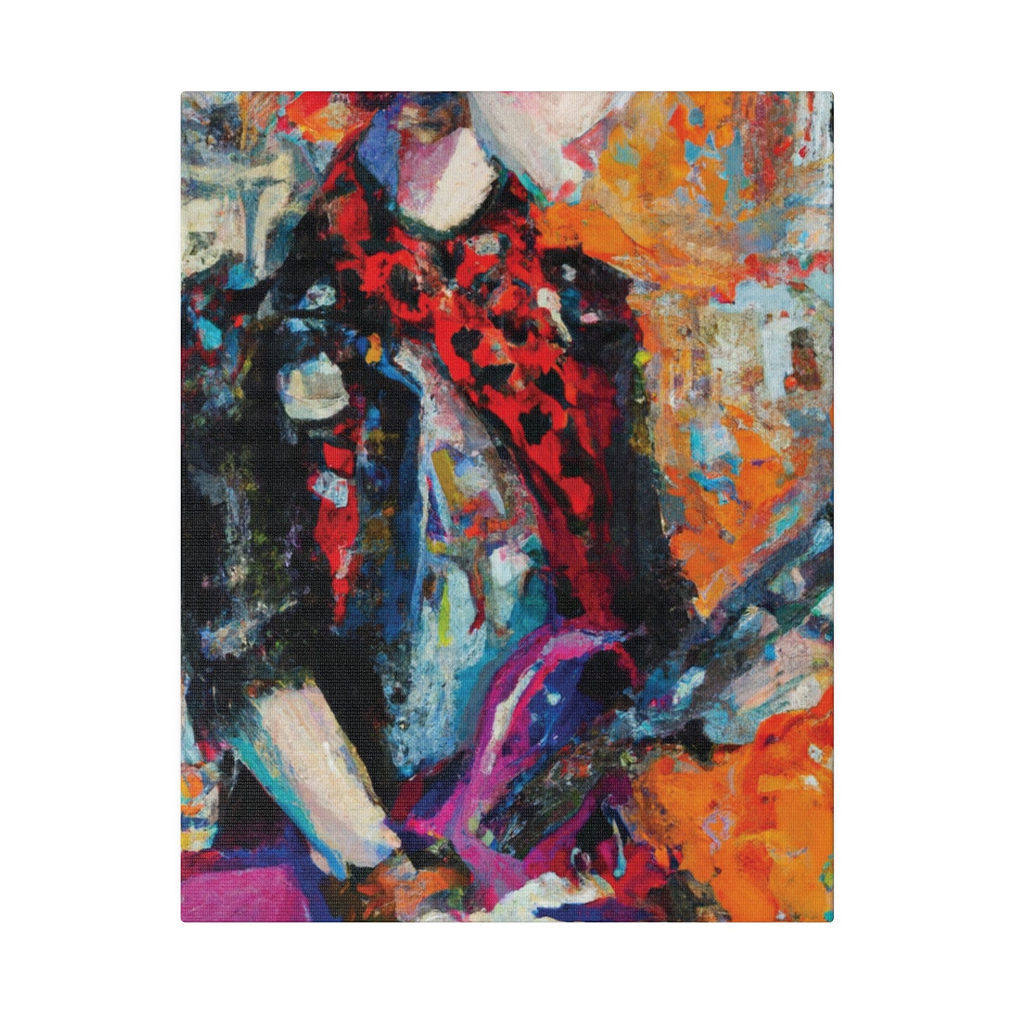 9348Q - Rockstar Oil Painting Style Print | Poster | Home Decor | Wall Art | Music Art | Canvas