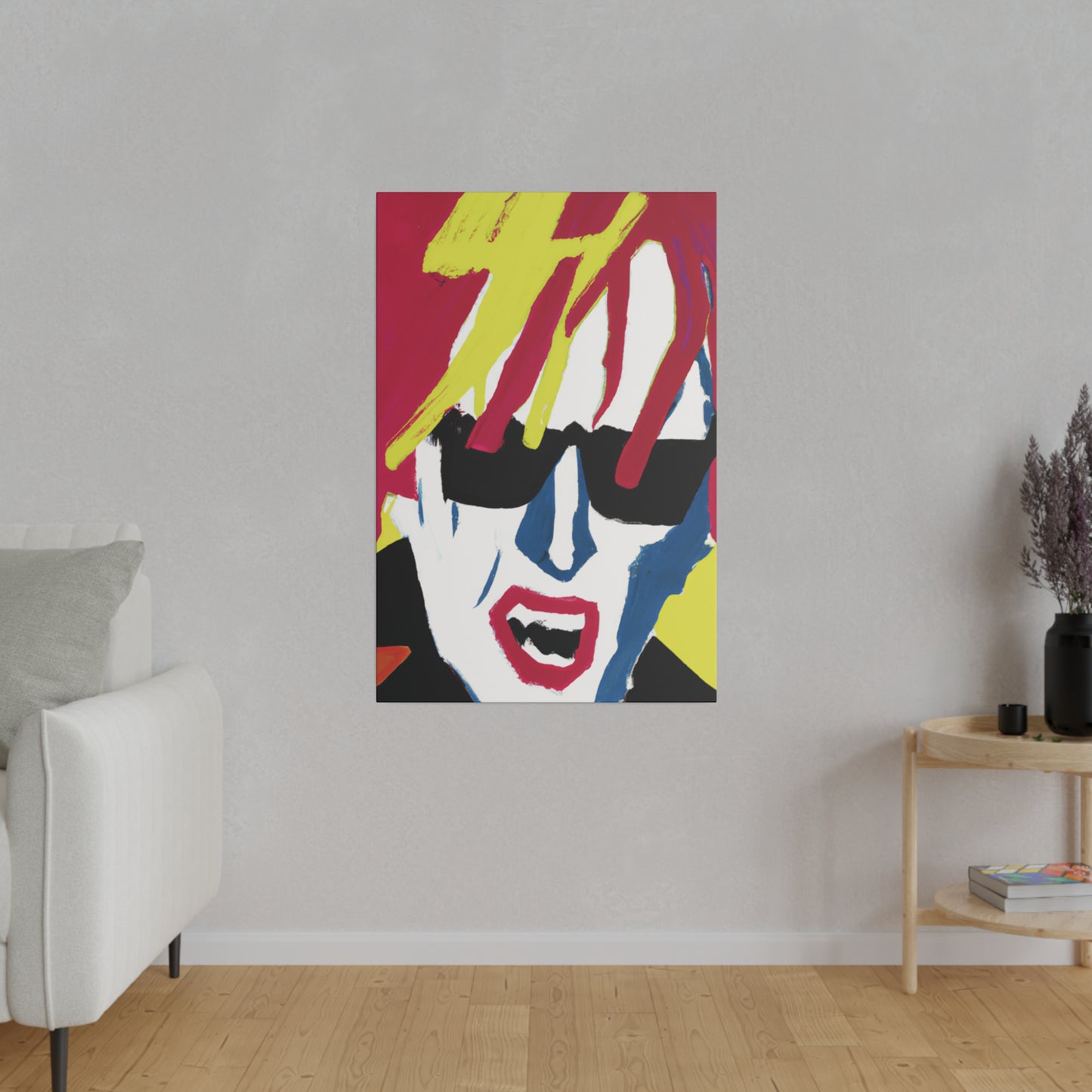 4532N - Rockstar Painting Print | Face | Abstract | Poster | Home Decor | Wall Art | Music Art | Canvas