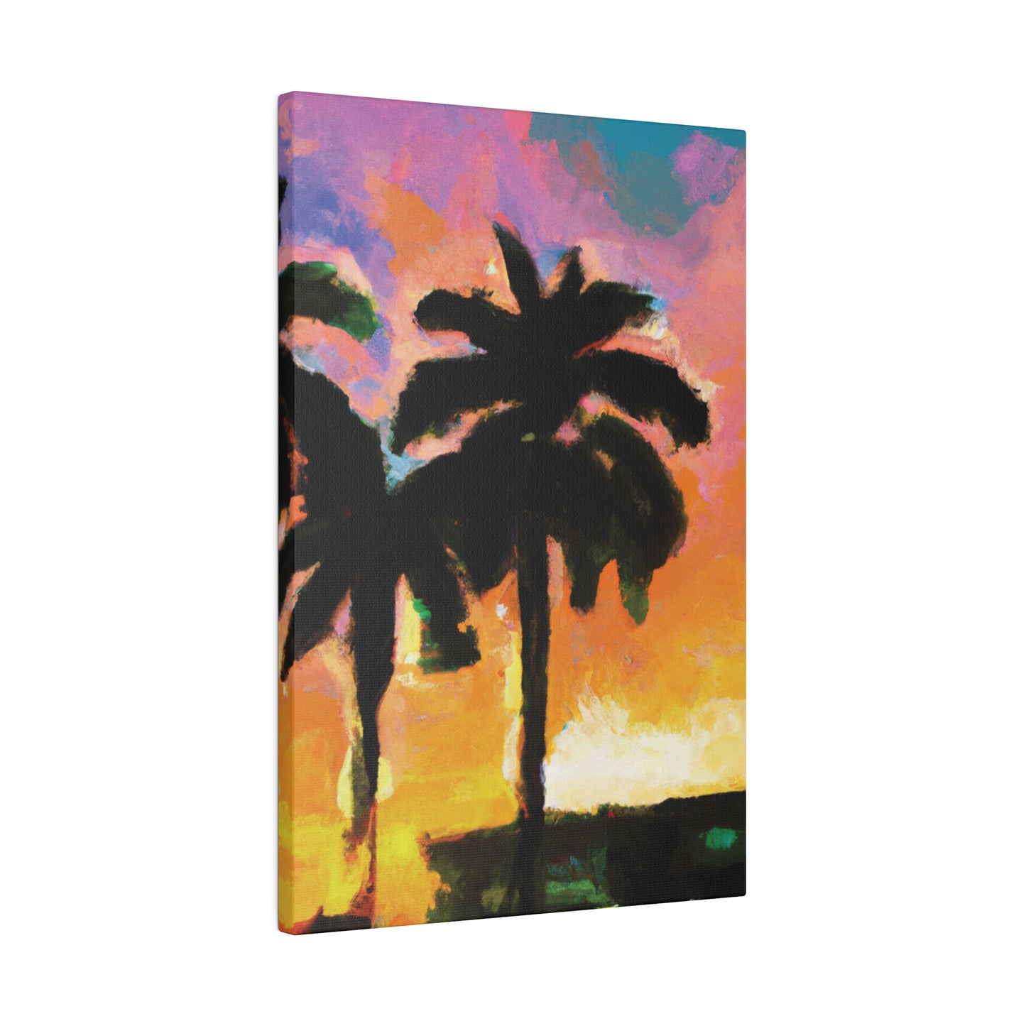 1532W - Miami Beach Sunset Painting Print | Miami | Beach | Sunset | Poster | Home Decor | Wall Art | Canvas