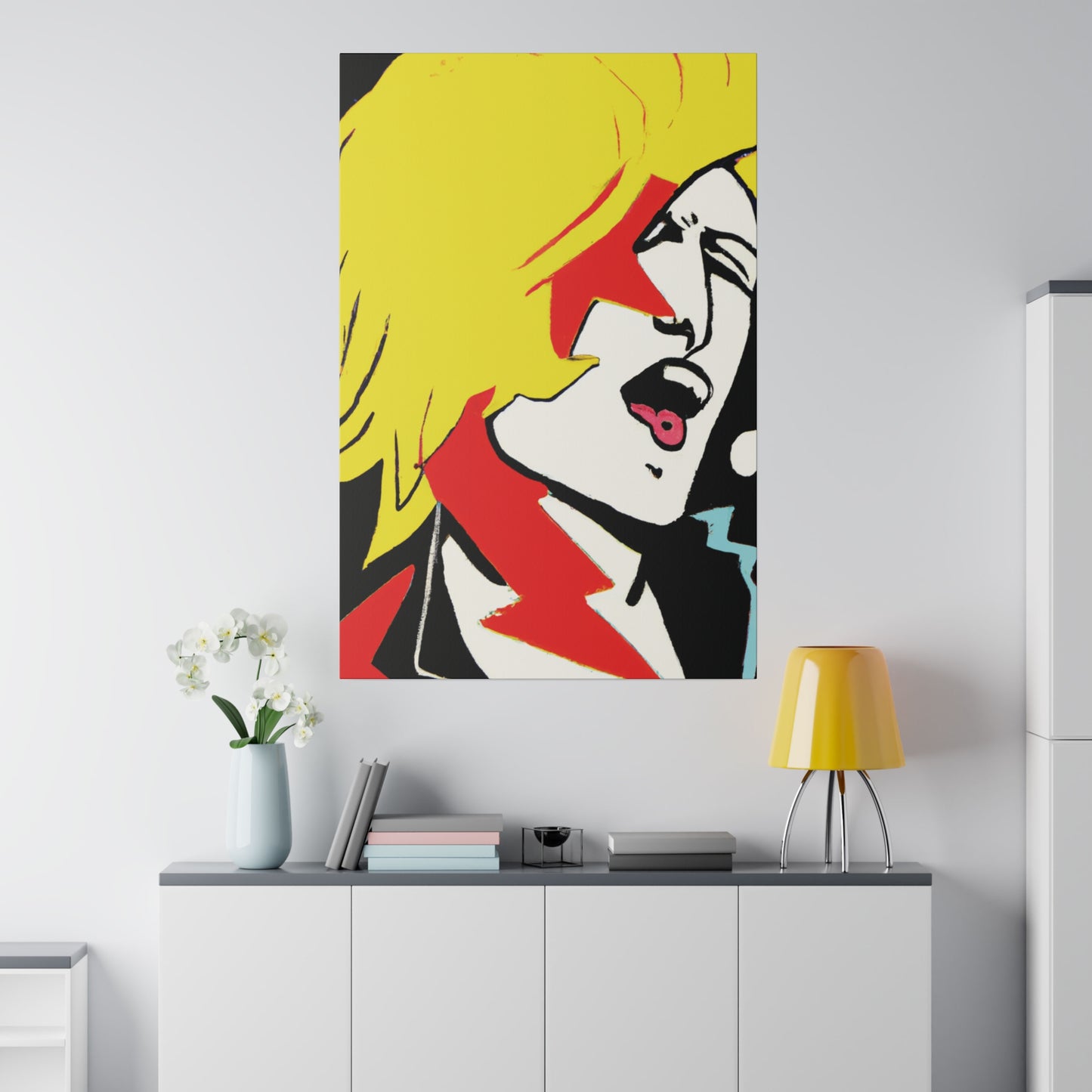 6373A - Rockstar Painting Print | Face | Abstract | Poster | Home Decor | Wall Art | Music Art | Canvas