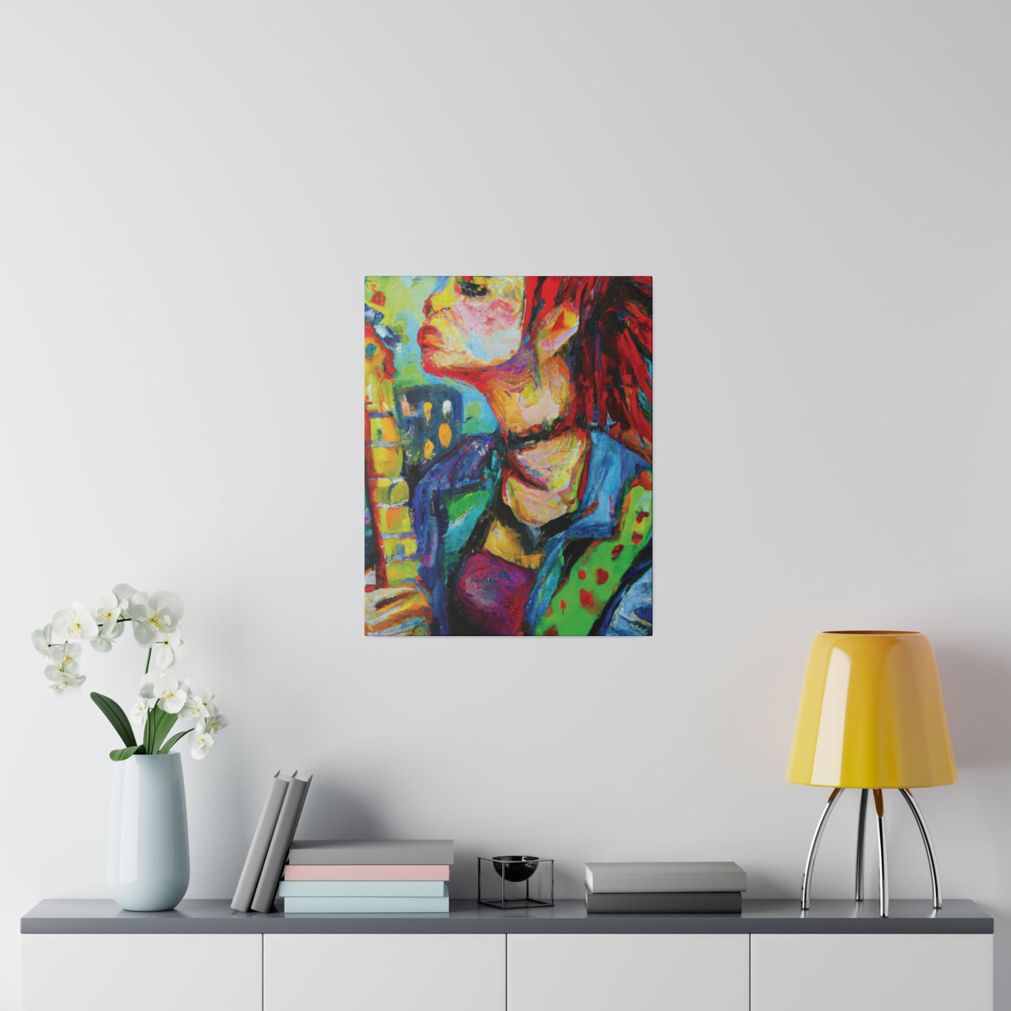 4898X - Rockstar Oil Painting Style Print | Poster | Home Decor | Wall Art | Music Art | Canvas