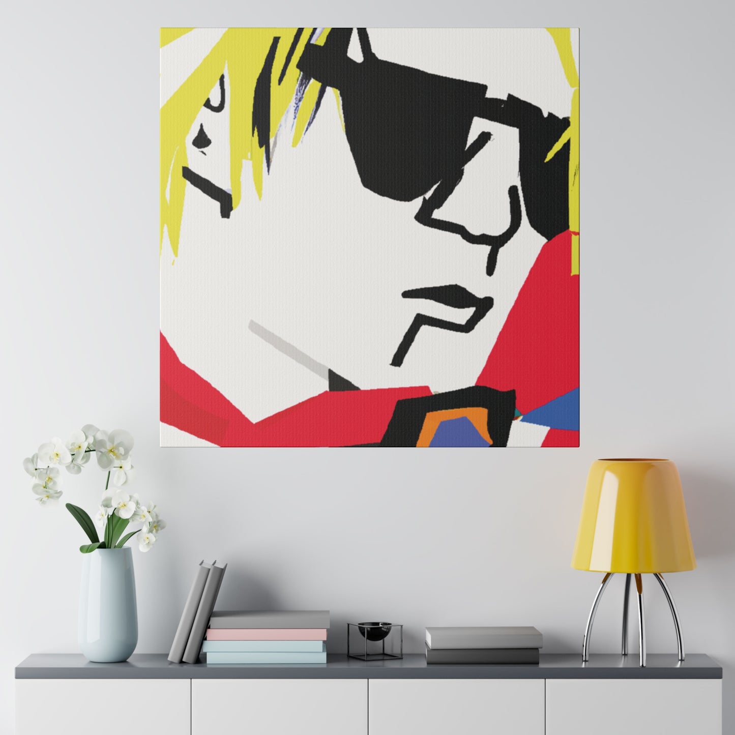 4182X - Rockstar Painting Print | Face | Abstract | Poster | Home Decor | Wall Art | Music Art | Canvas