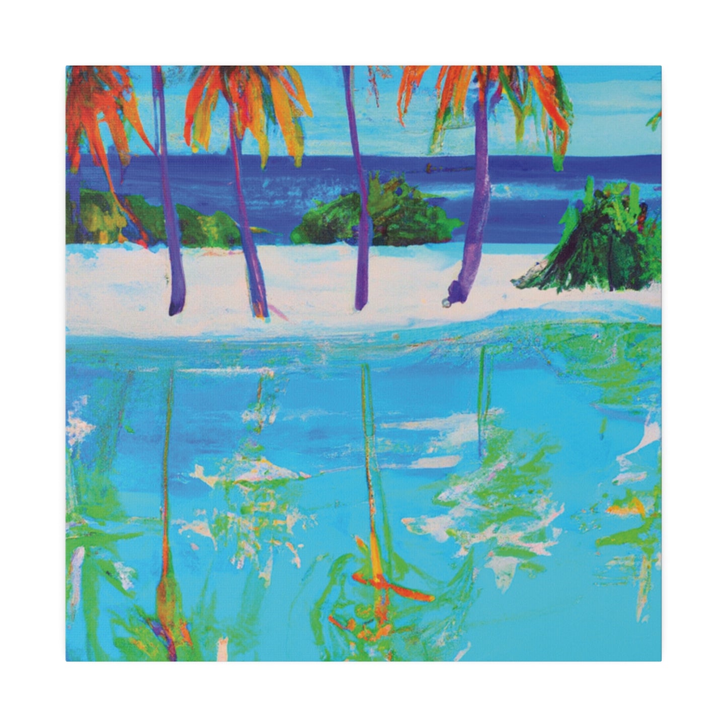 4518F - Bahamas Ocean Painting Print | Bahamas | Ocean | Beach | Poster | Home Decor | Wall Art | Canvas