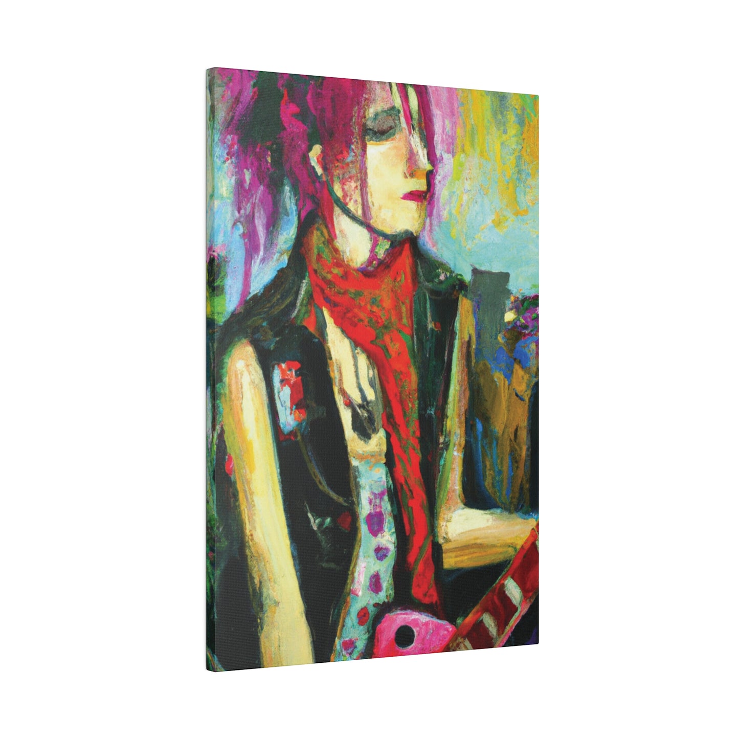 9141P - Rockstar Oil Painting Style Print | Poster | Home Decor | Wall Art | Music Art | Canvas