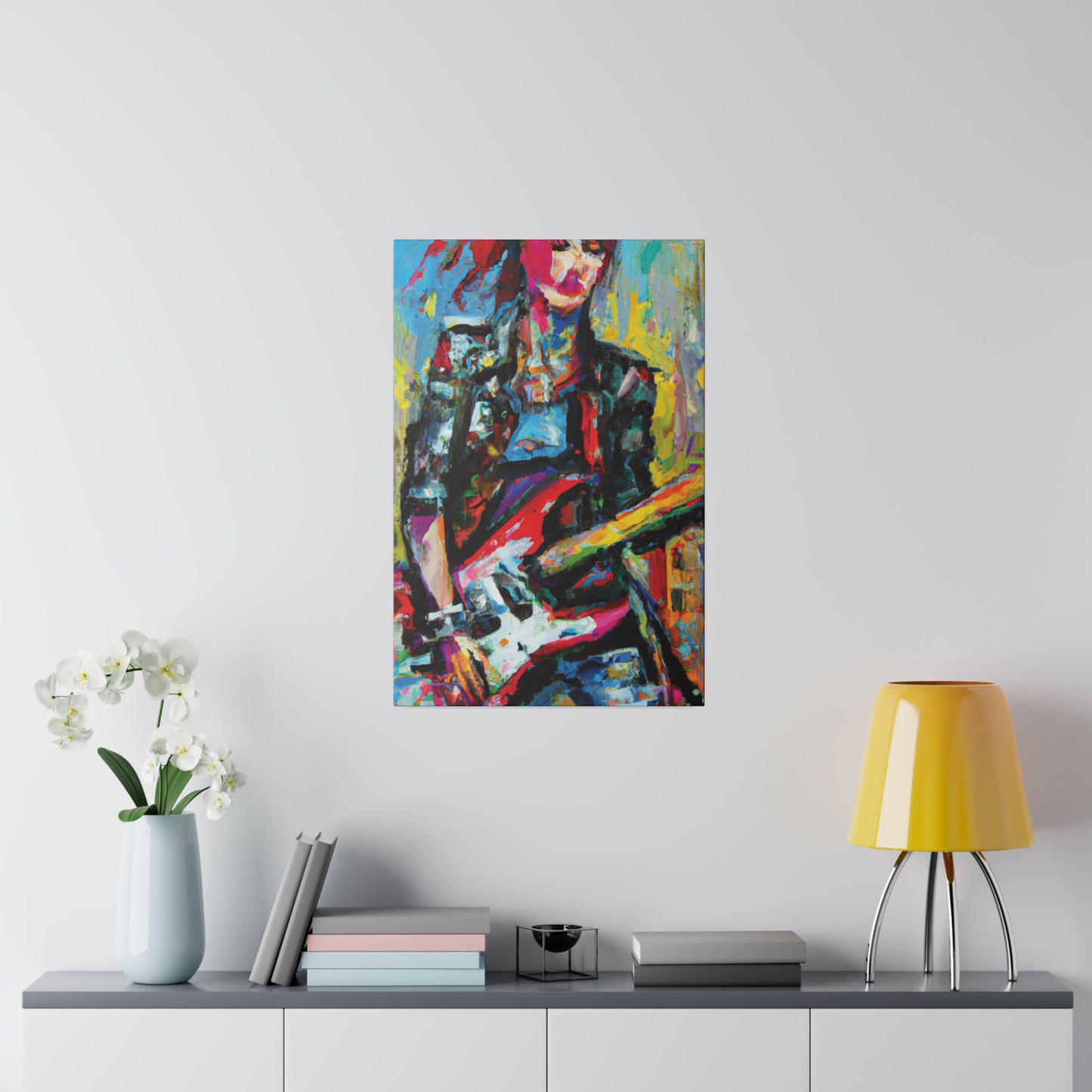 9010O - Rockstar Oil Painting Style Print | Poster | Home Decor | Wall Art | Music Art | Canvas