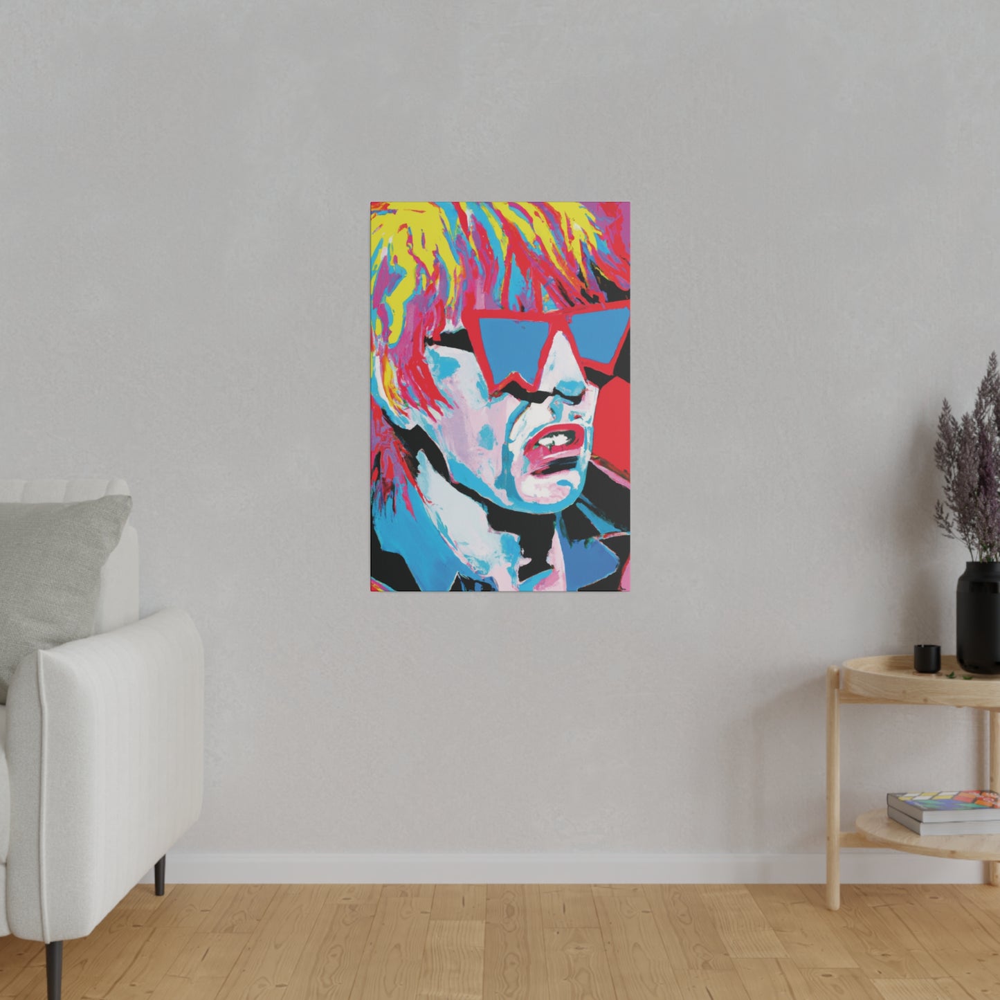 8517X - Rockstar Painting Print | Face | Abstract | Poster | Home Decor | Wall Art | Music Art | Canvas