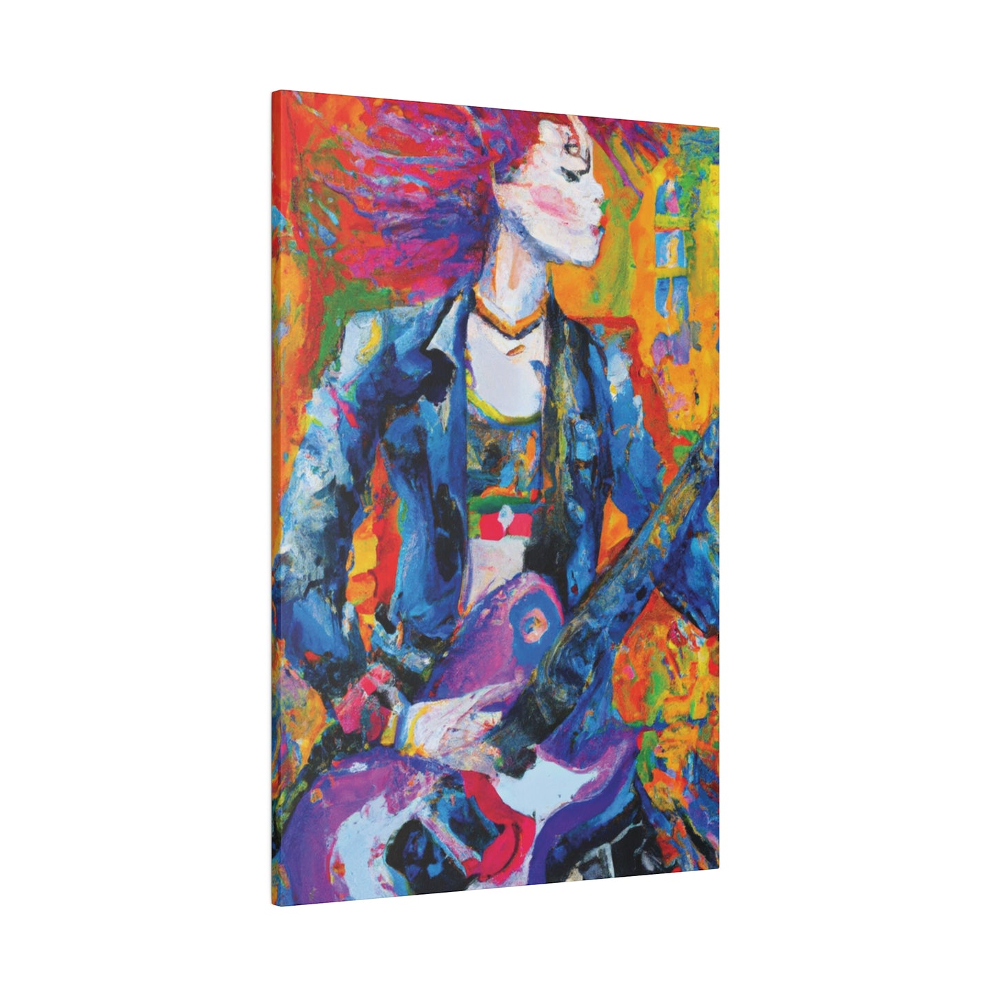 8135R - Rockstar Oil Painting Style Print | Poster | Home Decor | Wall Art | Music Art | Canvas