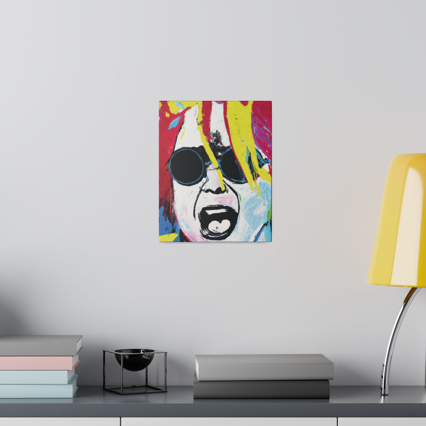 9456X - Rockstar Painting Print | Face | Abstract | Poster | Home Decor | Wall Art | Music Art | Canvas