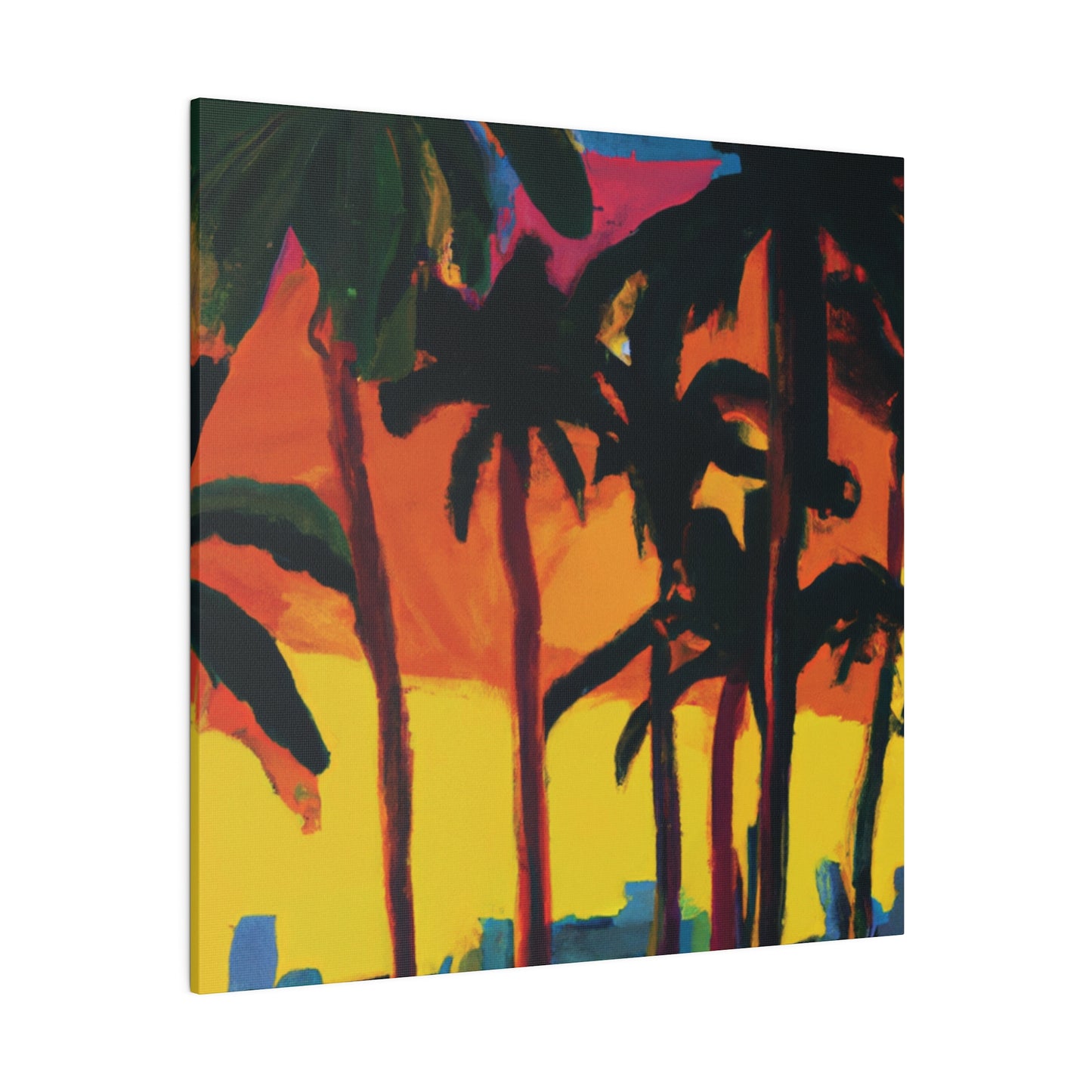 7398G - Miami Beach Sunset Painting Print | Miami | Beach | Sunset | Poster | Home Decor | Wall Art | Canvas