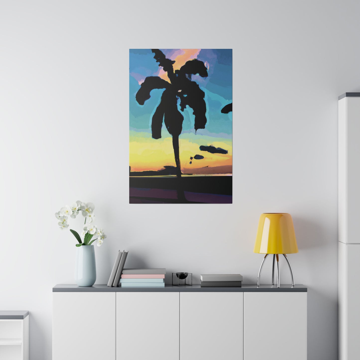 3232A - Miami Beach Sunset Painting Print | Miami | Beach | Sunset | Poster | Home Decor | Wall Art | Canvas