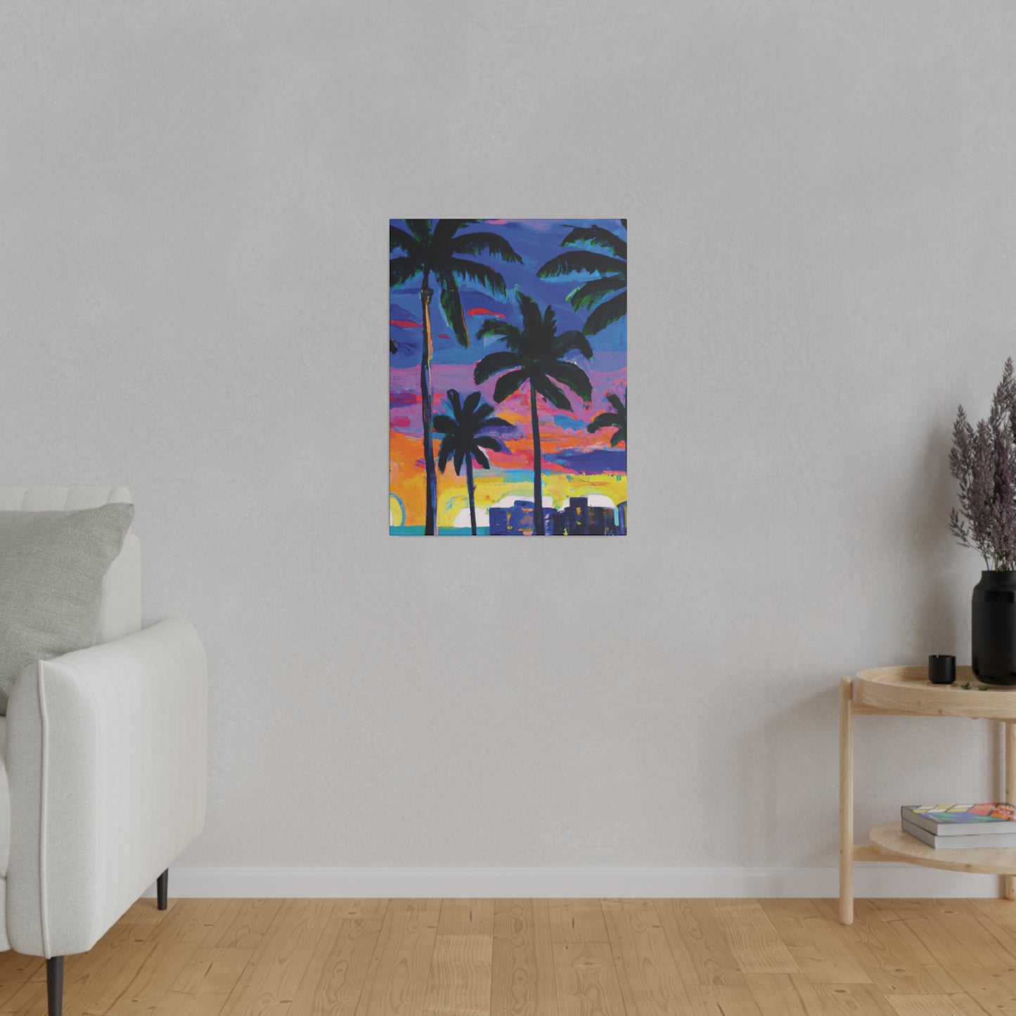 4621L - Miami Beach Sunset Painting Print | Miami | Beach | Sunset | Poster | Home Decor | Wall Art | Canvas