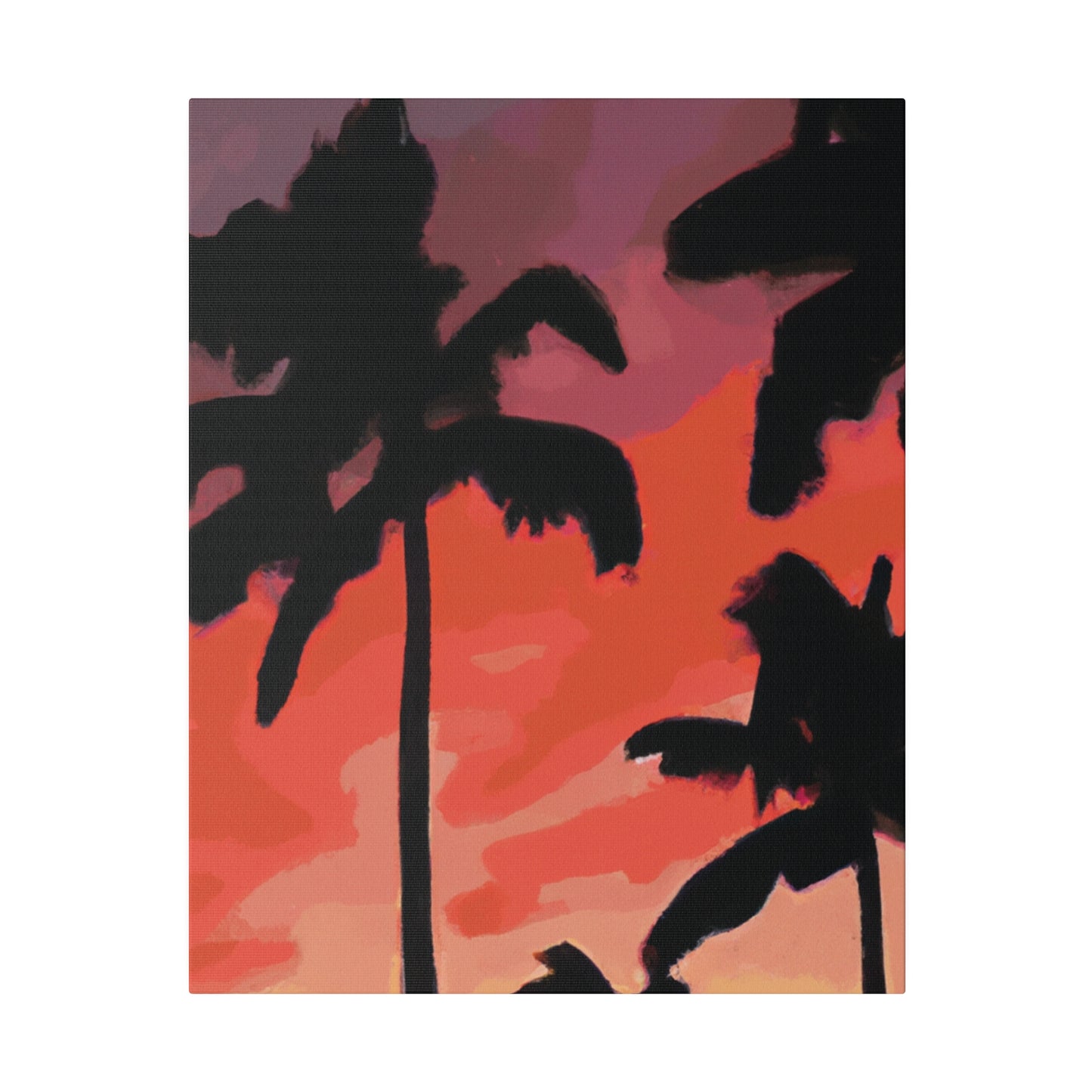 9324K - Miami Beach Sunset Painting Print | Miami | Beach | Sunset | Poster | Home Decor | Wall Art | Canvas