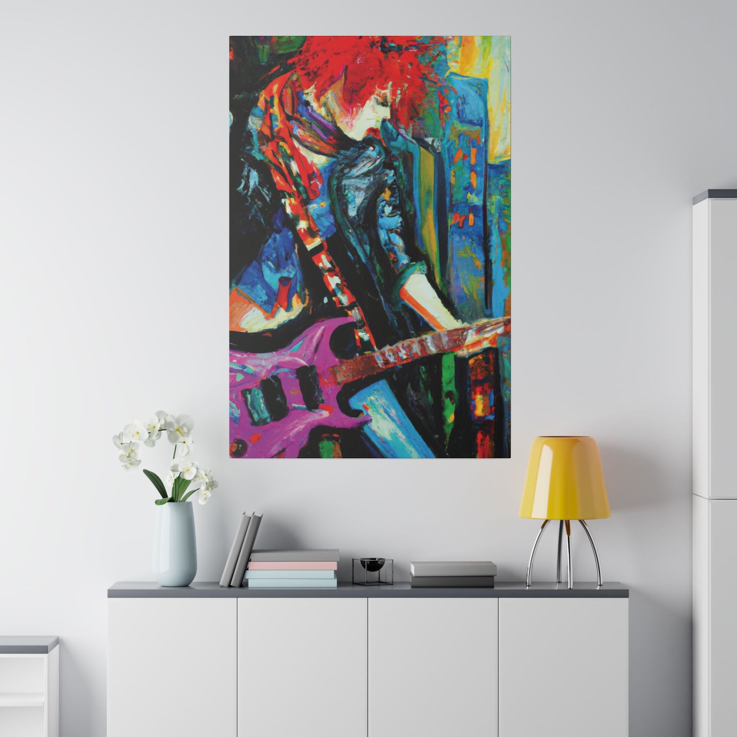 8461D - Rockstar Oil Painting Style Print | Poster | Home Decor | Wall Art | Music Art | Canvas