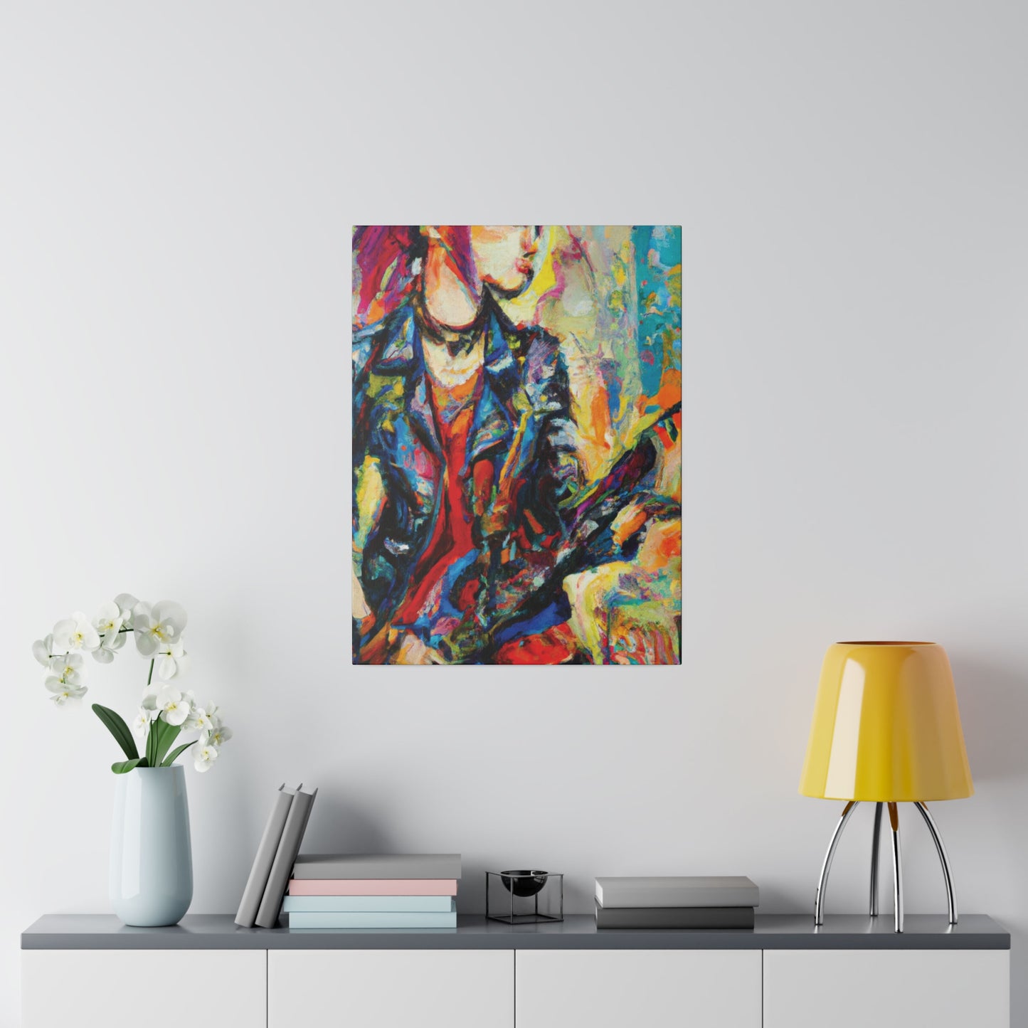 3154V - Rockstar Oil Painting Style Print | Poster | Home Decor | Wall Art | Music Art | Canvas