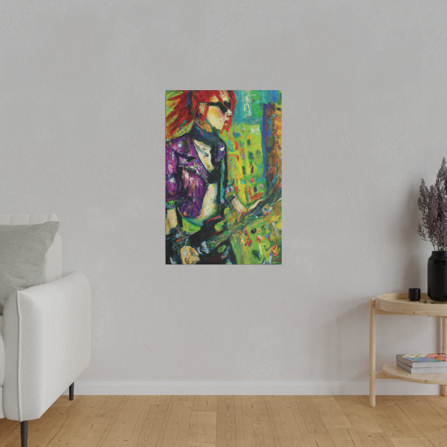 6657U - Rockstar Oil Painting Style Print | Poster | Home Decor | Wall Art | Music Art | Canvas