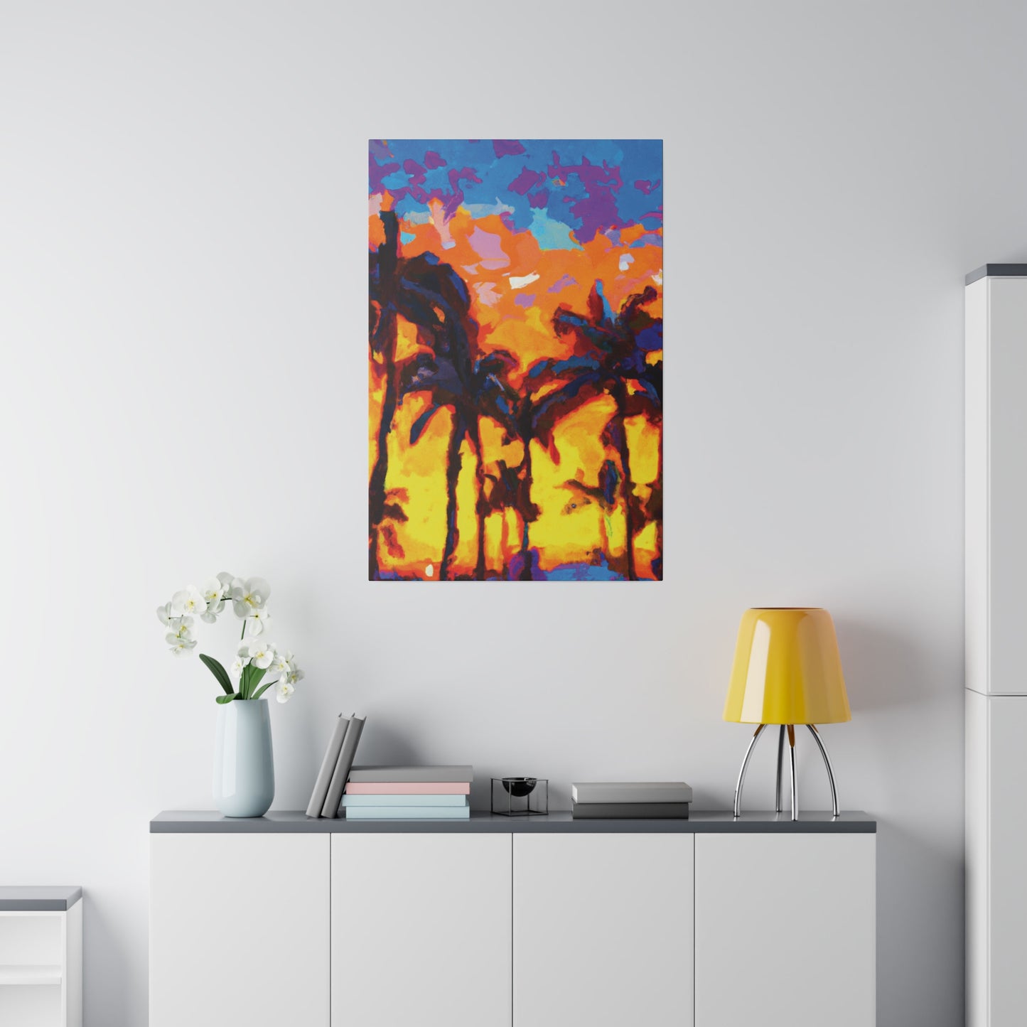 5533Y - Miami Beach Sunset Painting Print | Miami | Beach | Sunset | Poster | Home Decor | Wall Art | Canvas