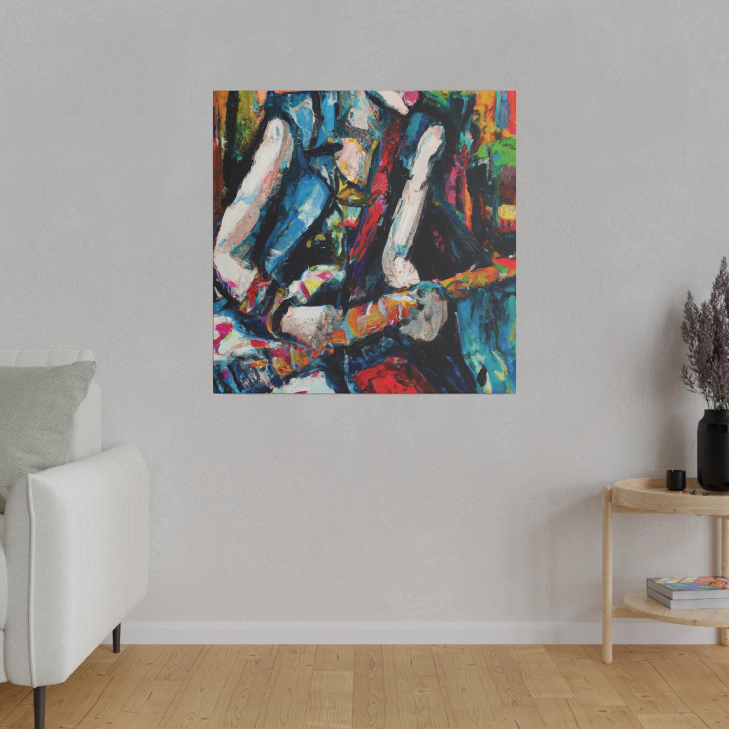 4521T - Rockstar Oil Painting Style Print | Poster | Home Decor | Wall Art | Music Art | Canvas