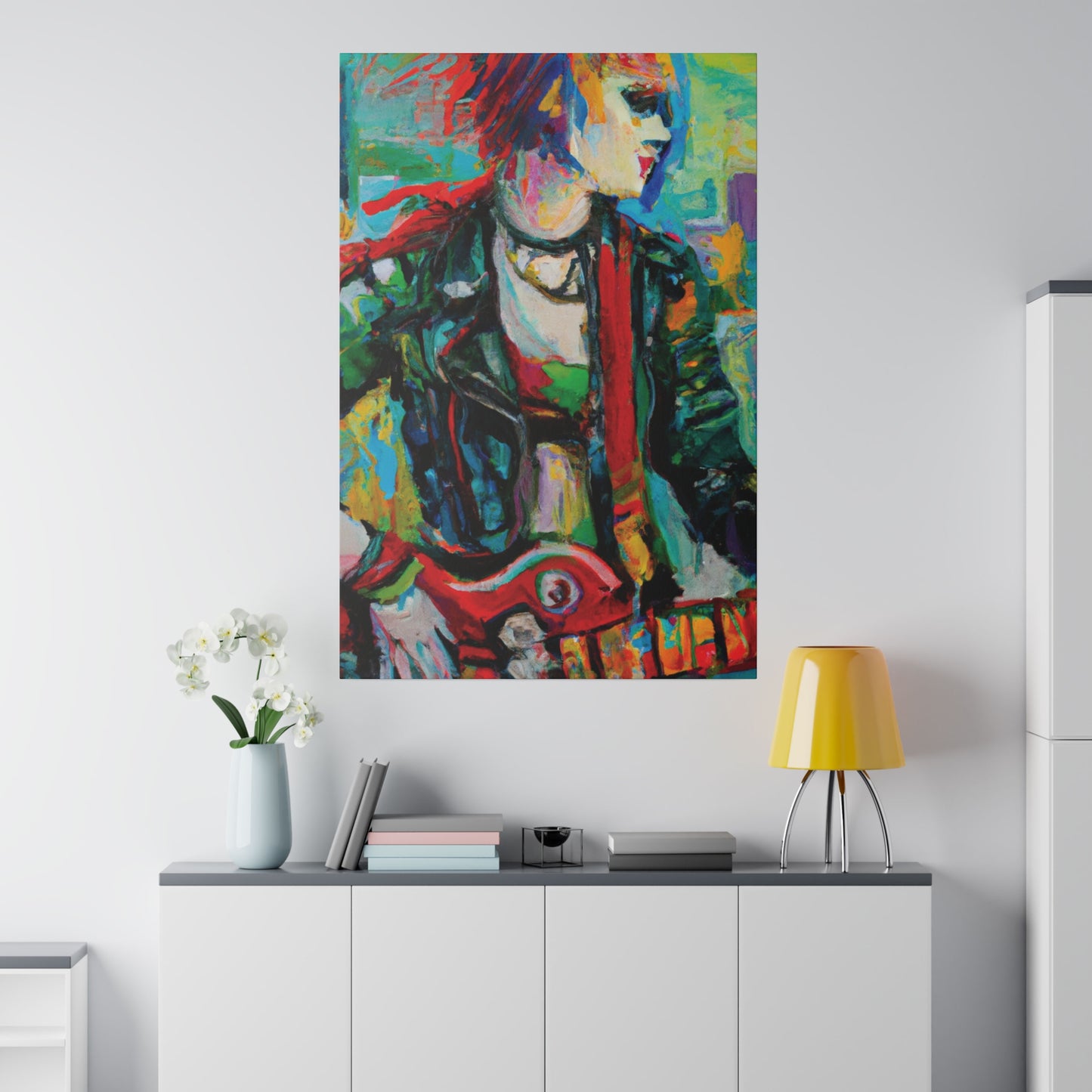 7245X - Rockstar Oil Painting Style Print | Poster | Home Decor | Wall Art | Music Art | Canvas