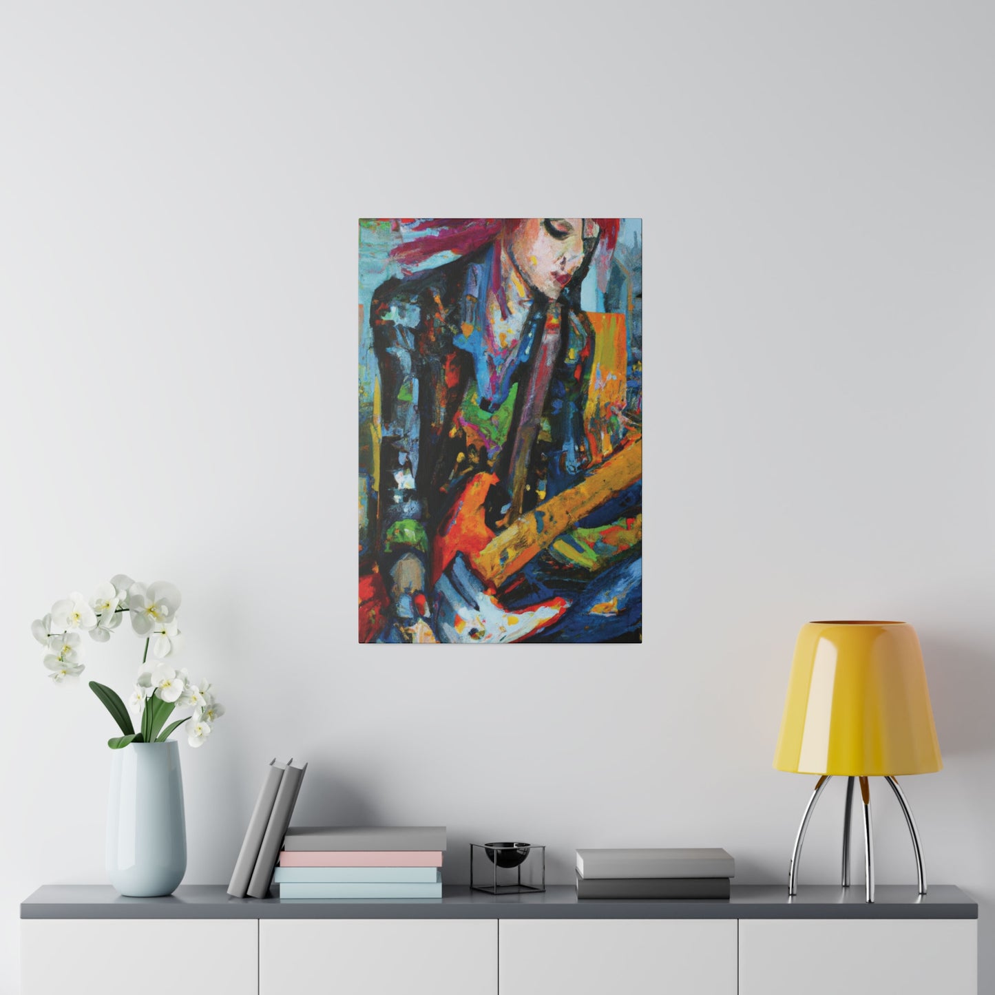 7893K - Rockstar Oil Painting Style Print | Poster | Home Decor | Wall Art | Music Art | Canvas