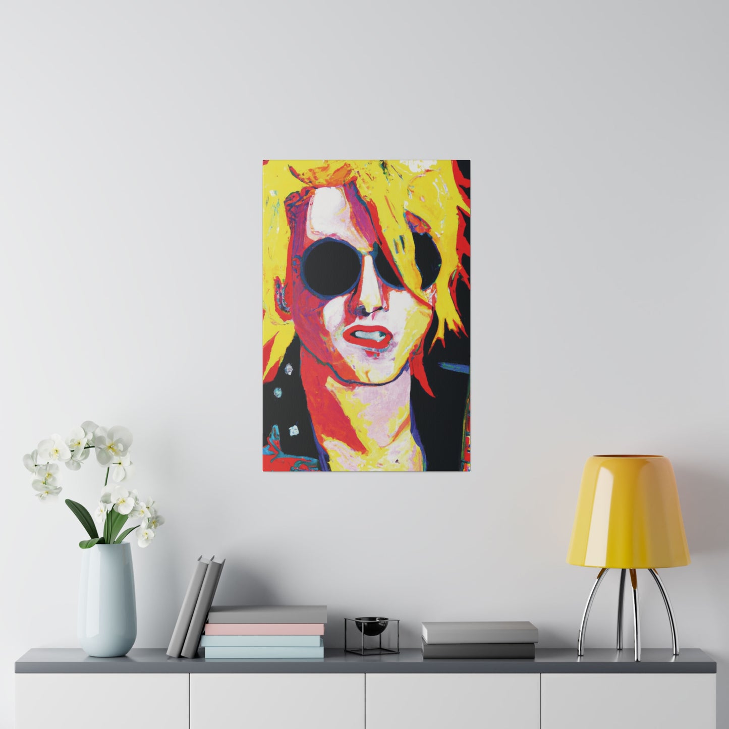 4786R - Rockstar Painting Print | Face | Abstract | Poster | Home Decor | Wall Art | Music Art | Canvas