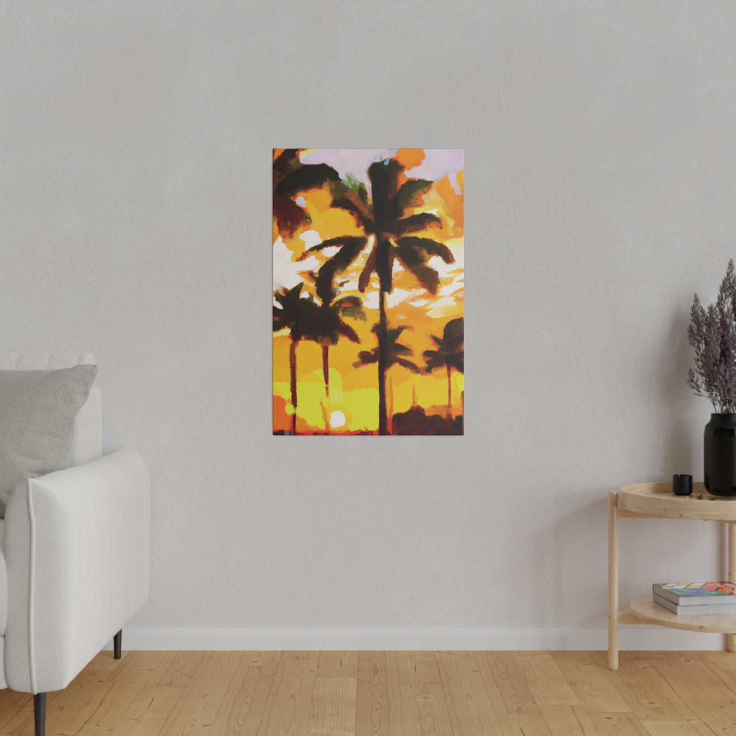 3197H - Miami Beach Sunset Painting Print | Miami | Beach | Sunset | Poster | Home Decor | Wall Art | Canvas