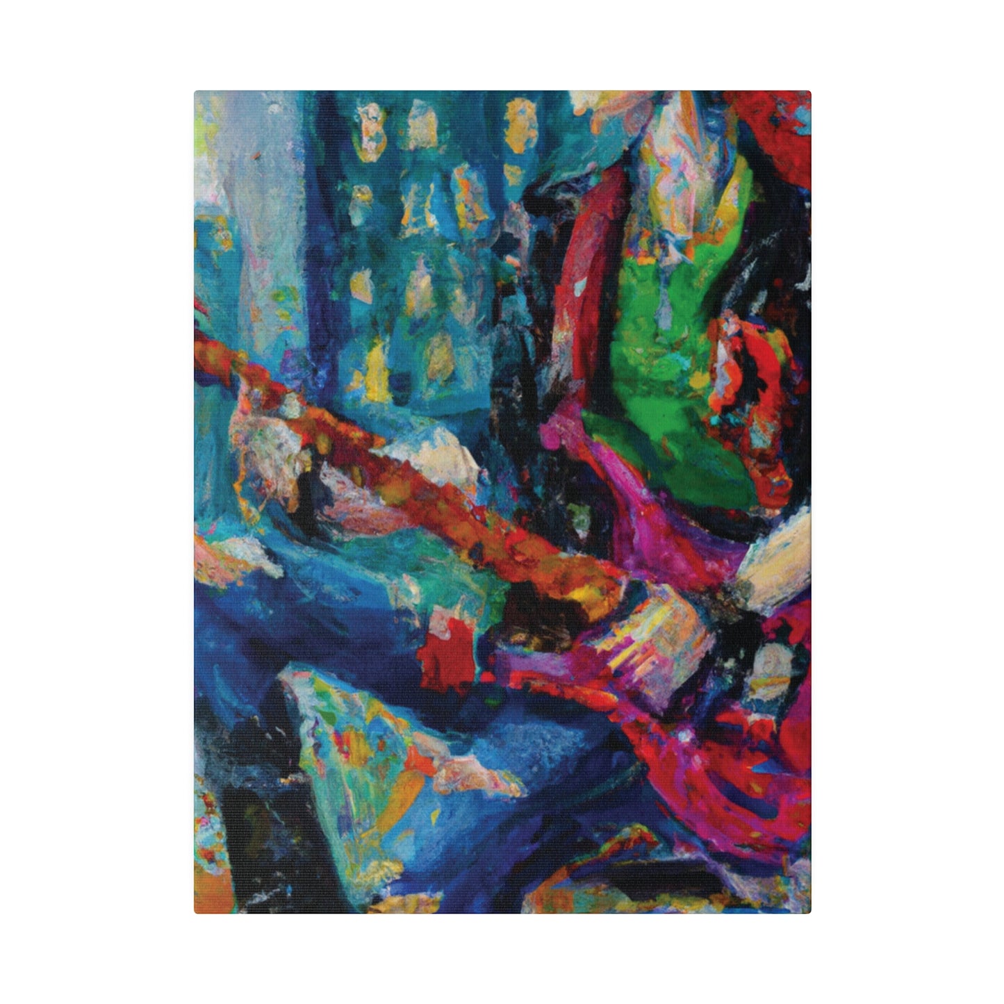 5937P - Rockstar Oil Painting Style Print | Poster | Home Decor | Wall Art | Music Art | Canvas