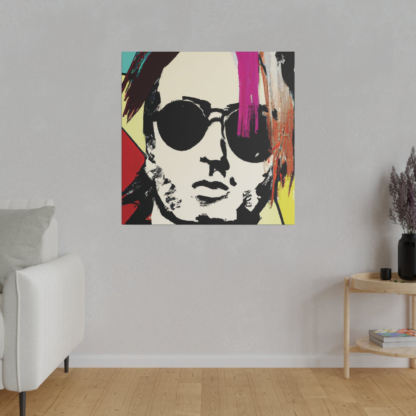 7641U - Rockstar Painting Print | Face | Abstract | Poster | Home Decor | Wall Art | Music Art | Canvas