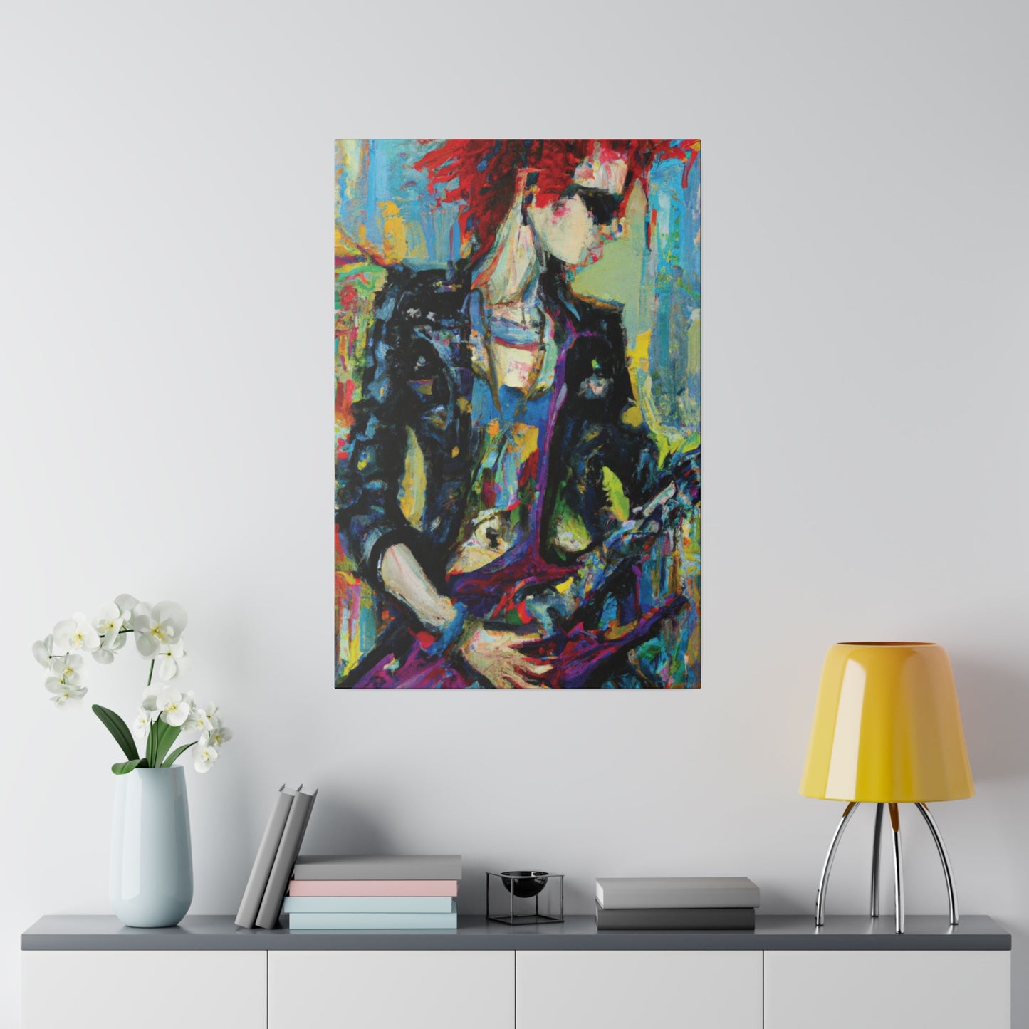 9745J - Rockstar Oil Painting Style Print | Poster | Home Decor | Wall Art | Music Art | Canvas
