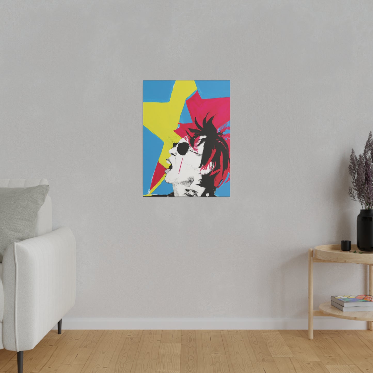 7179X - Rockstar Painting Print | Face | Abstract | Poster | Home Decor | Wall Art | Music Art | Canvas