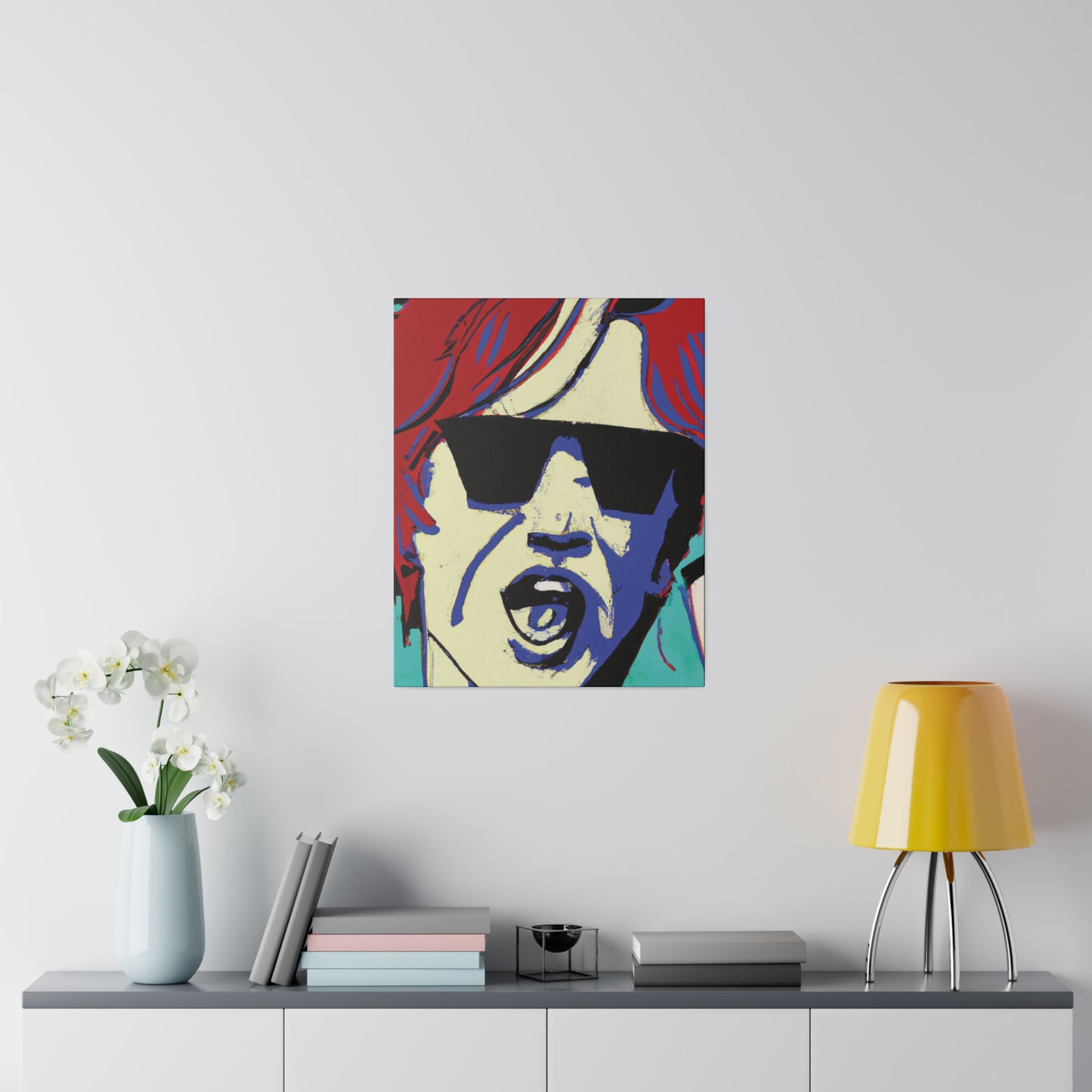 3245Z - Rockstar Painting Print | Face | Abstract | Poster | Home Decor | Wall Art | Music Art | Canvas