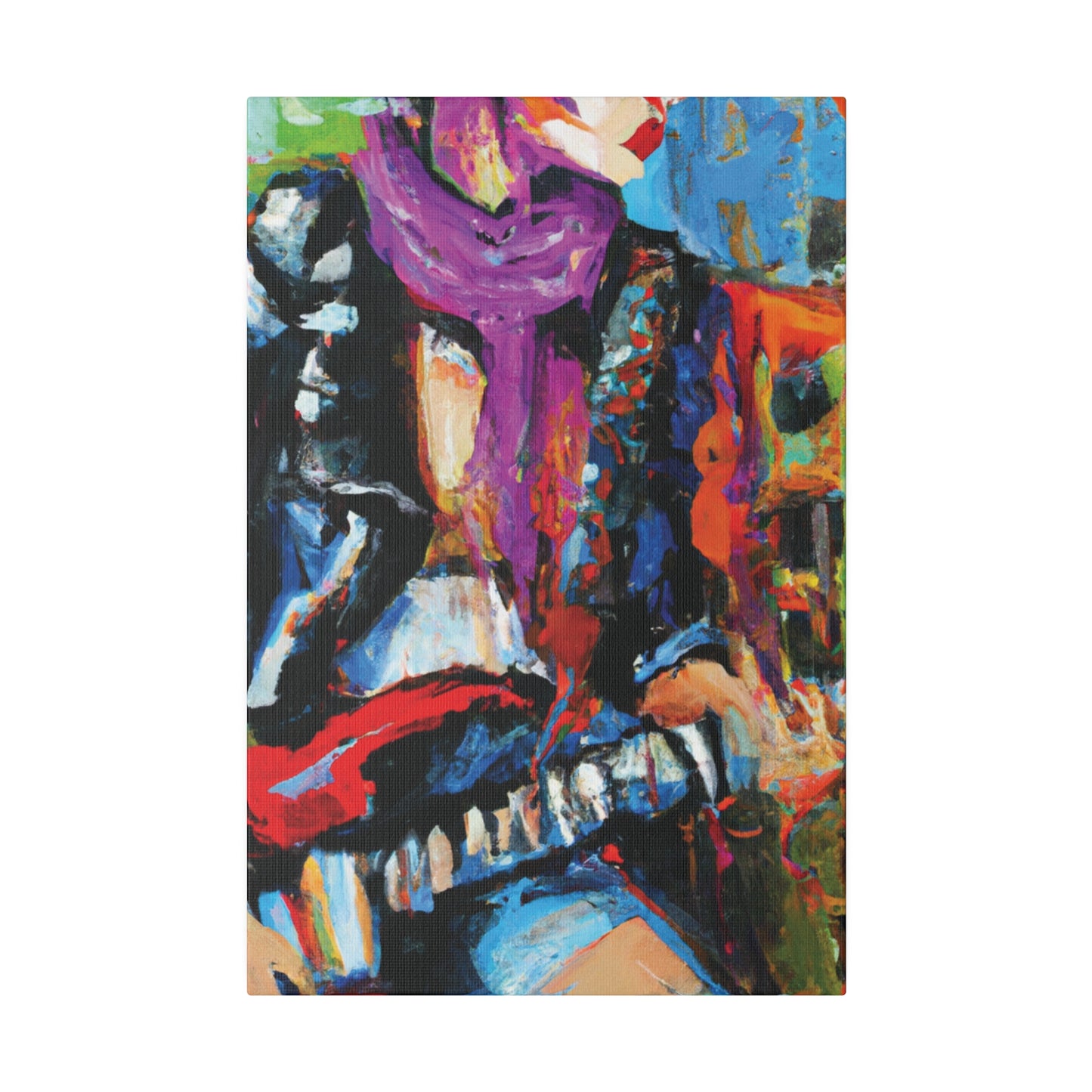 6696F - Rockstar Oil Painting Style Print | Poster | Home Decor | Wall Art | Music Art | Canvas