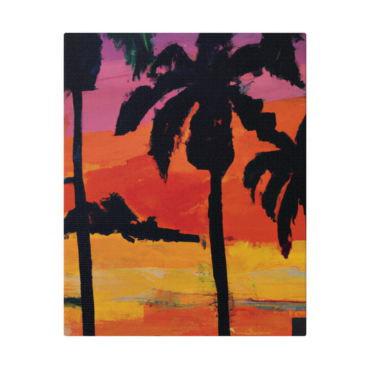 7389S - Miami Beach Sunset Painting Print | Miami | Beach | Sunset | Poster | Home Decor | Wall Art | Canvas