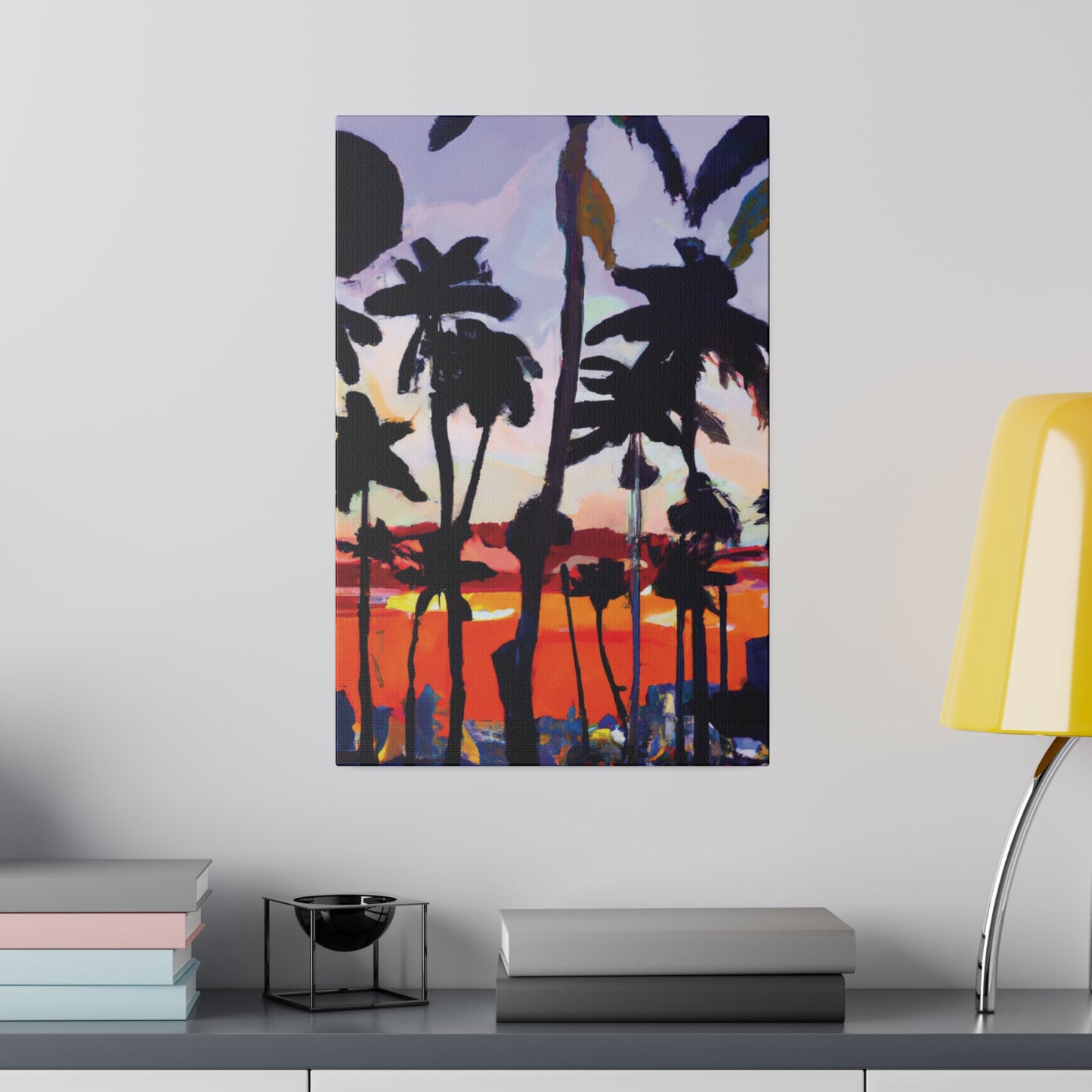 4161D - Miami Beach Sunset Painting Print | Miami | Beach | Sunset | Poster | Home Decor | Wall Art | Canvas