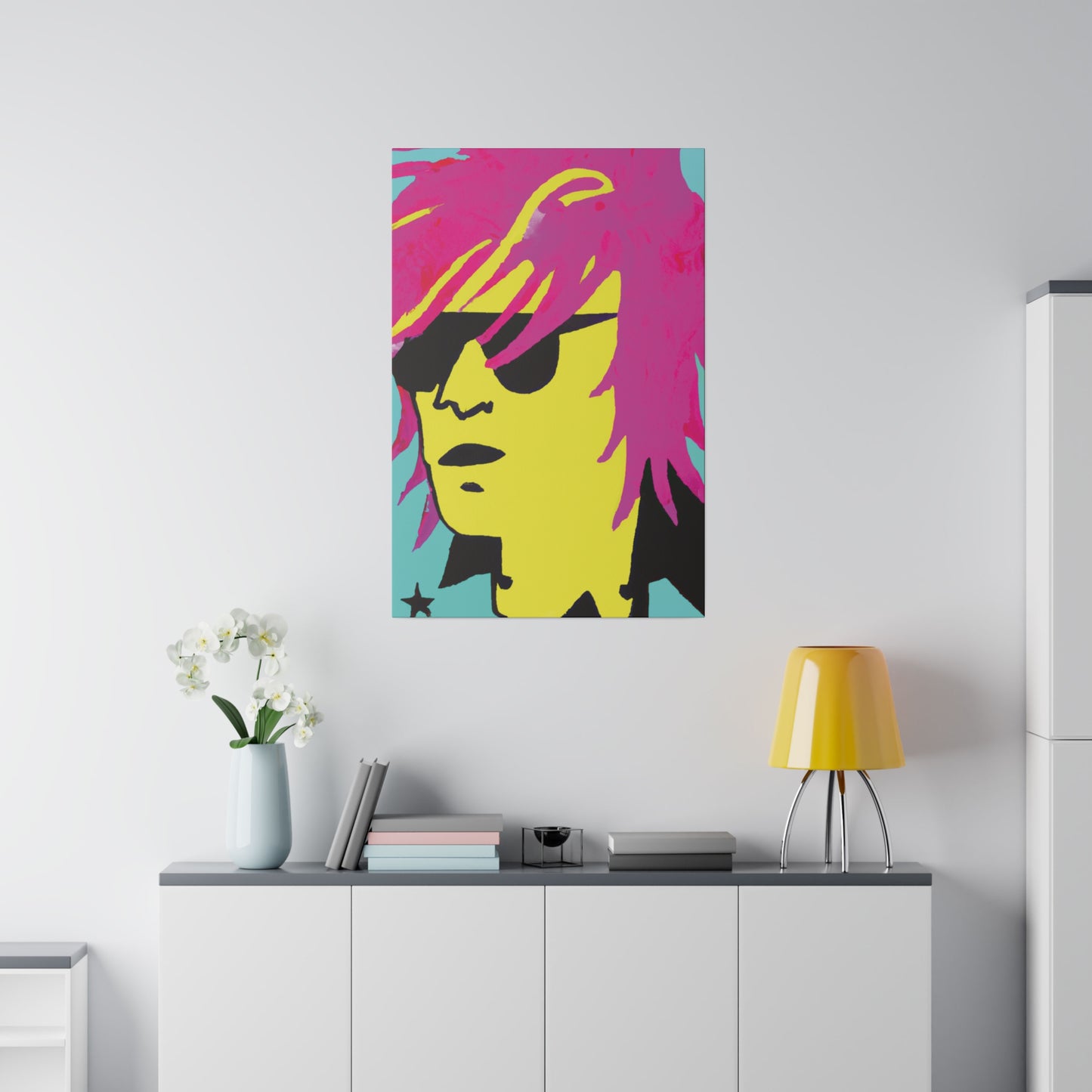 7462L - Rockstar Painting Print | Face | Abstract | Poster | Home Decor | Wall Art | Music Art | Canvas