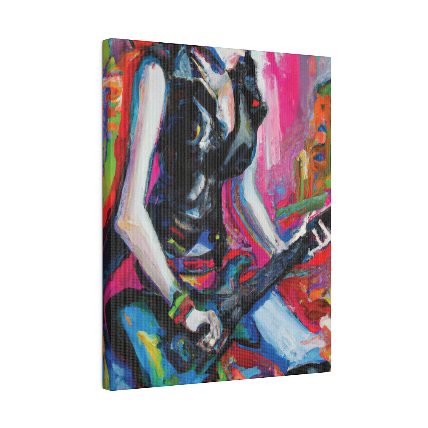 795W - Rockstar Oil Painting Style Print | Poster | Home Decor | Wall Art | Music Art | Canvas