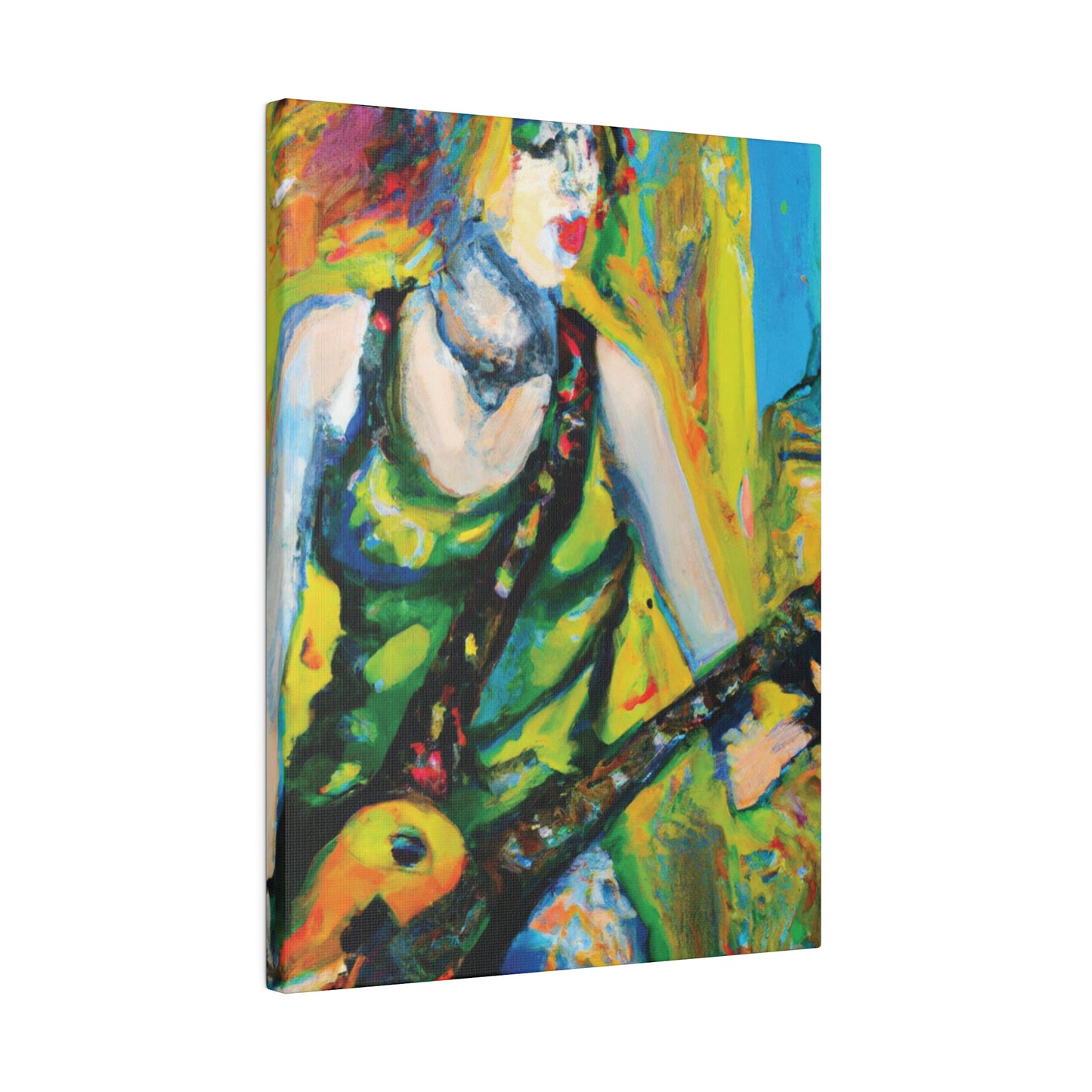 4713C - Rockstar Oil Painting Style Print | Poster | Home Decor | Wall Art | Music Art | Canvas