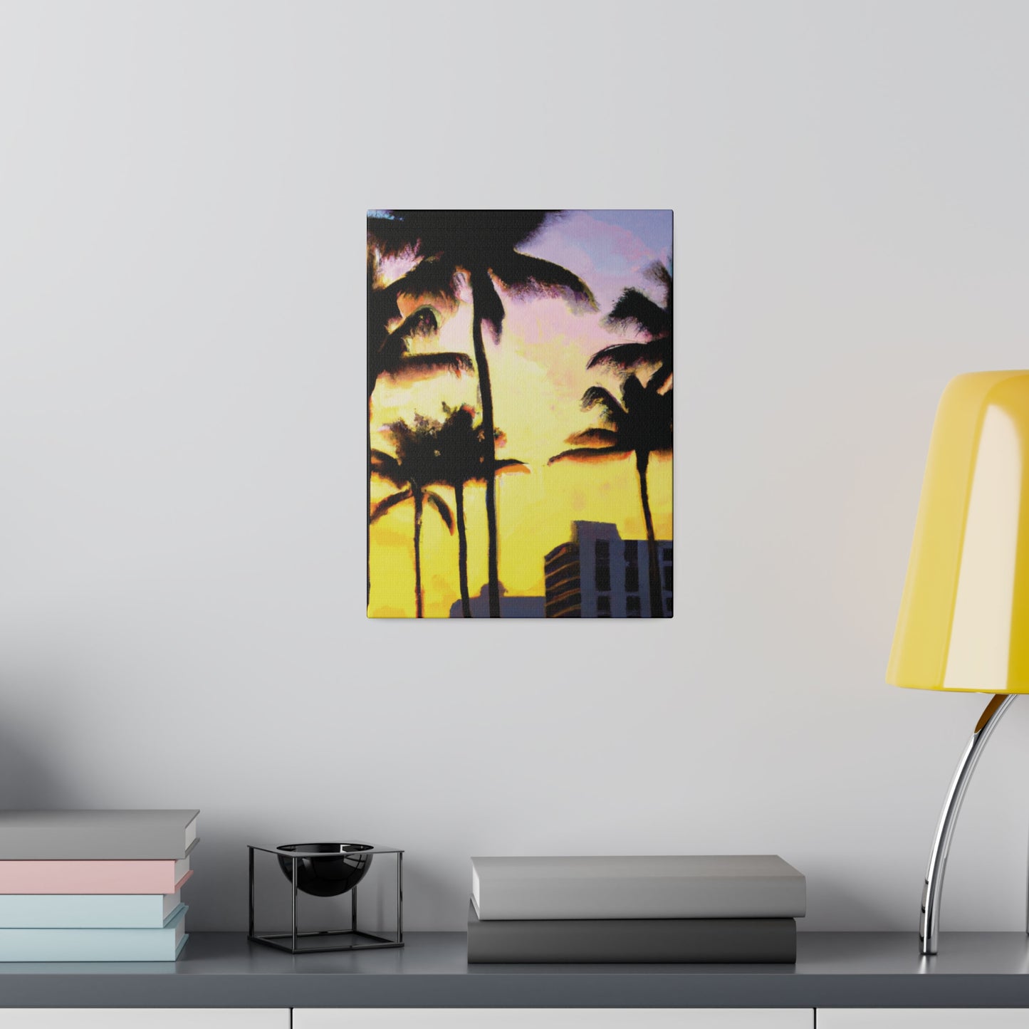 9691V - Miami Beach Sunset Painting Print | Miami | Beach | Sunset | Poster | Home Decor | Wall Art | Canvas