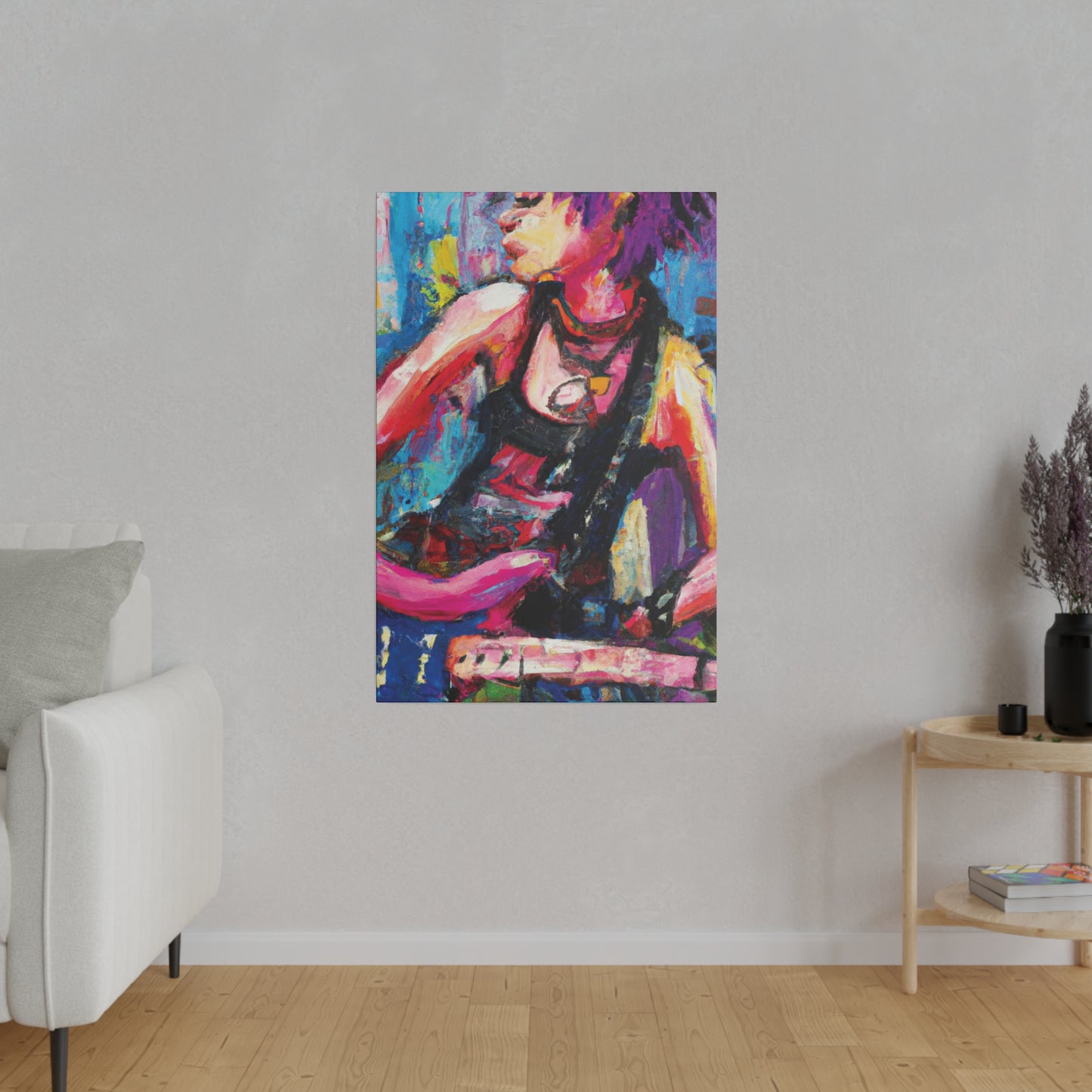 7793Y - Rockstar Oil Painting Style Print | Poster | Home Decor | Wall Art | Music Art | Canvas