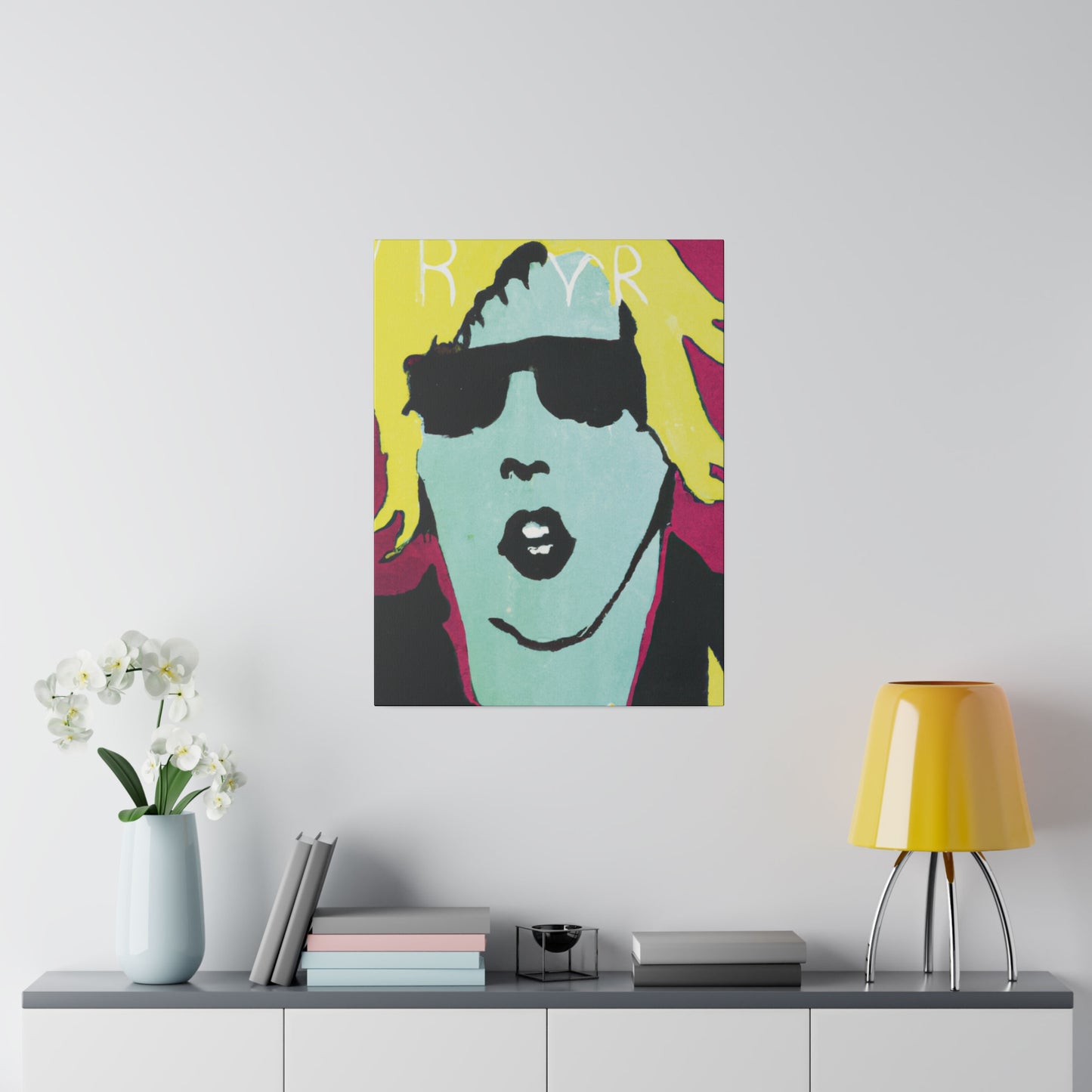 6542F - Rockstar Painting Print | Face | Abstract | Poster | Home Decor | Wall Art | Music Art | Canvas