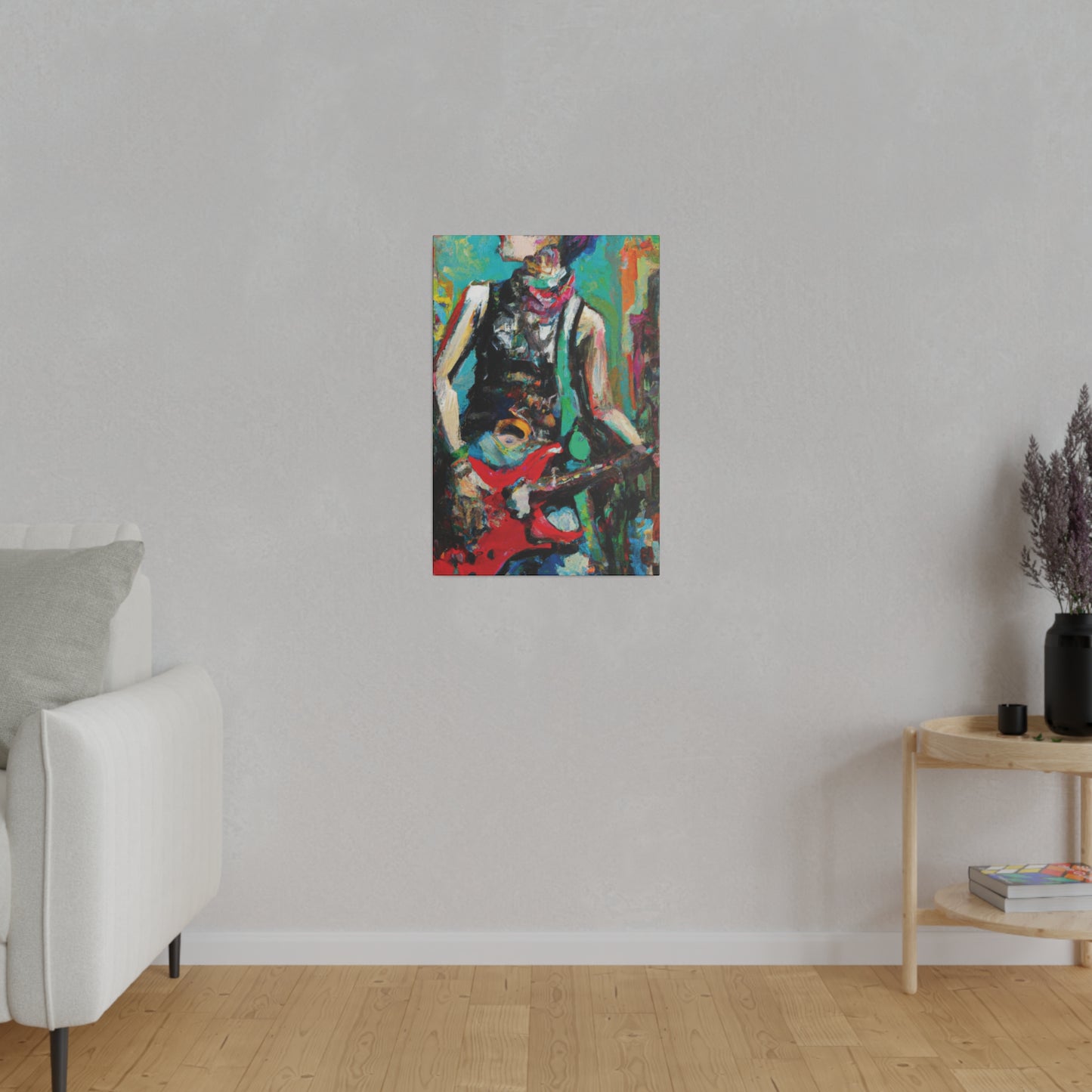 9287Z - Rockstar Oil Painting Style Print | Poster | Home Decor | Wall Art | Music Art | Canvas