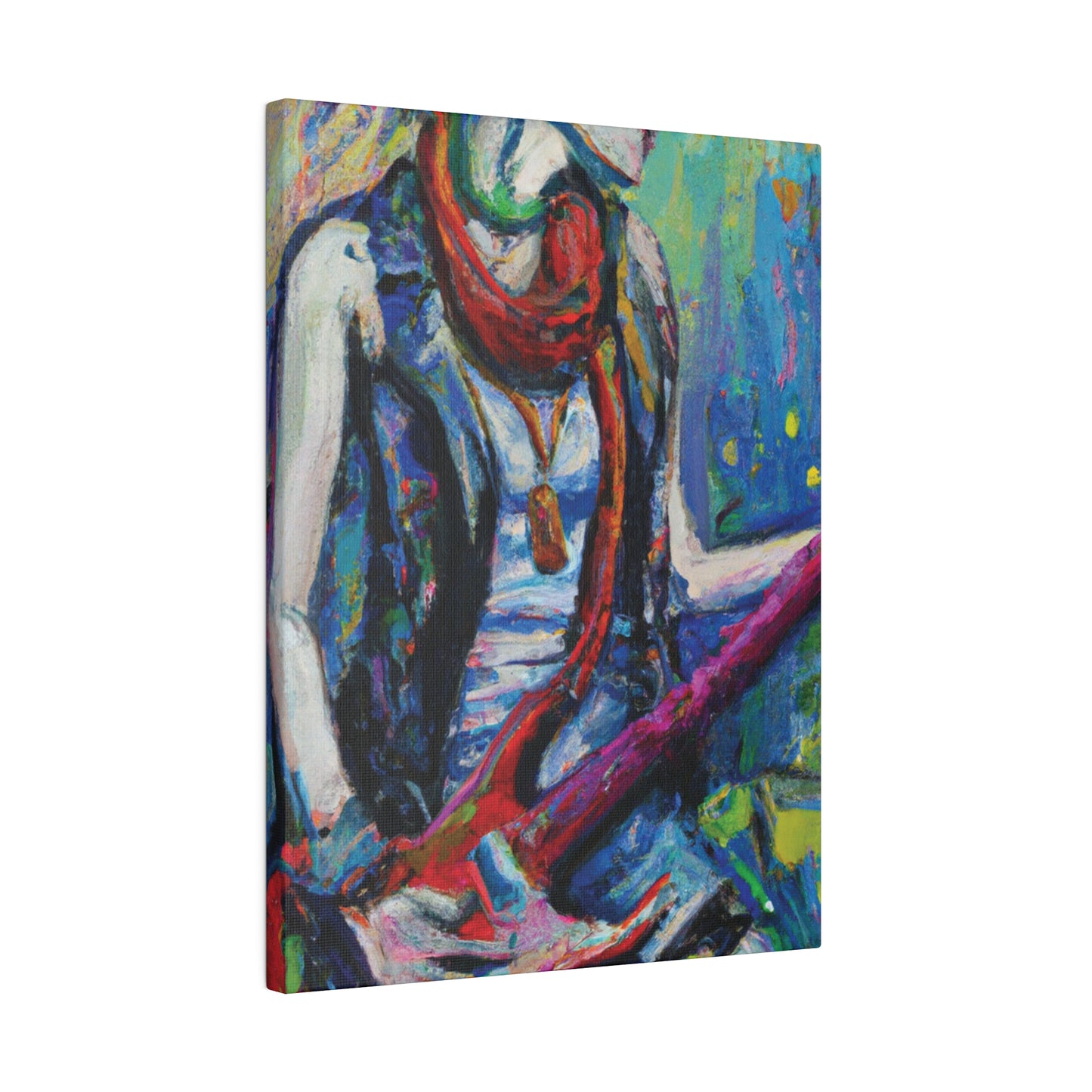 6328G - Rockstar Oil Painting Style Print | Poster | Home Decor | Wall Art | Music Art | Canvas