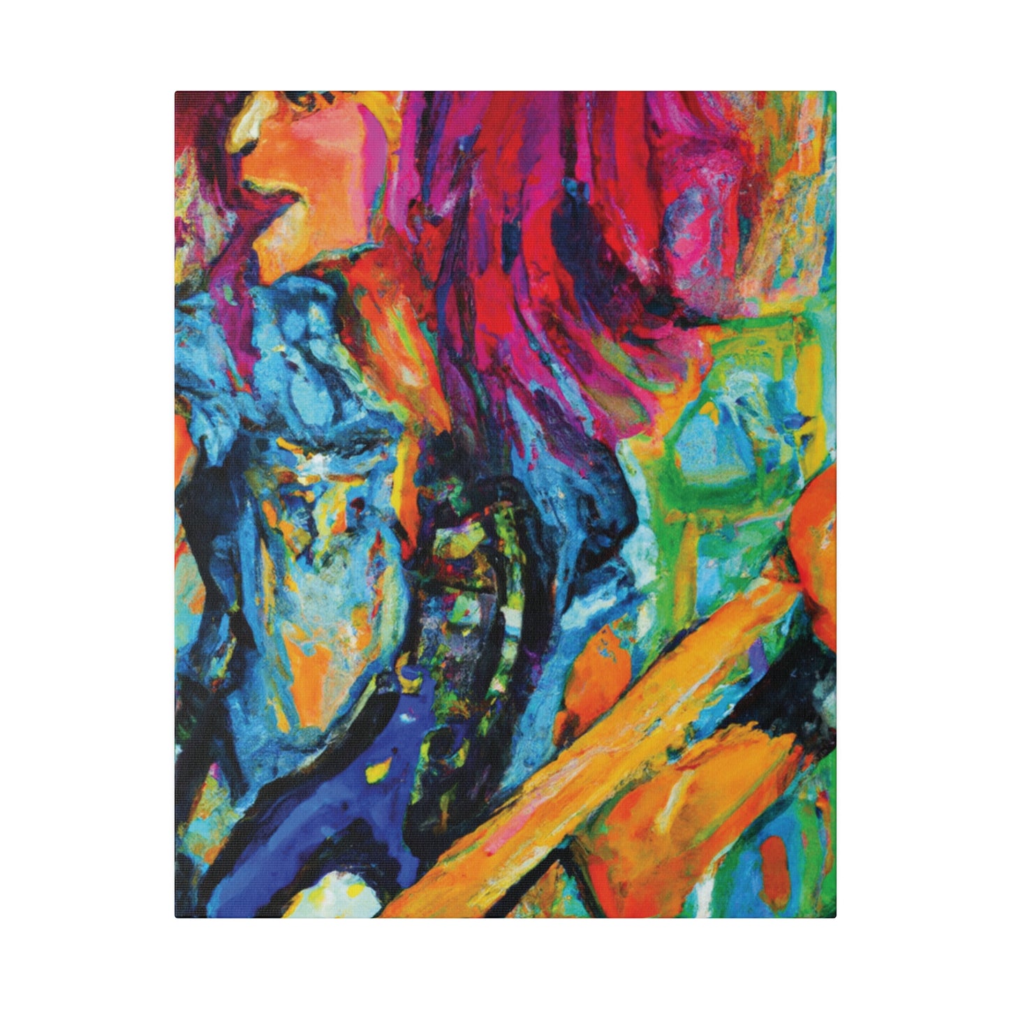 9483V - Rockstar Oil Painting Style Print | Poster | Home Decor | Wall Art | Music Art | Canvas