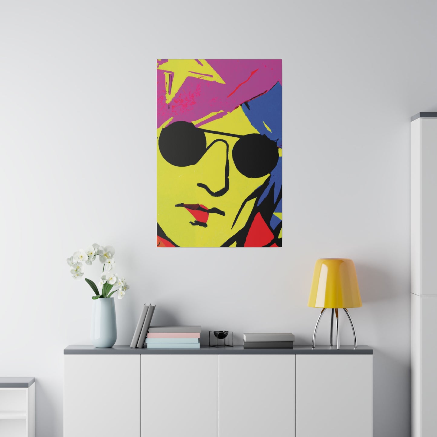 7490C - Rockstar Painting Print | Face | Abstract | Poster | Home Decor | Wall Art | Music Art | Canvas