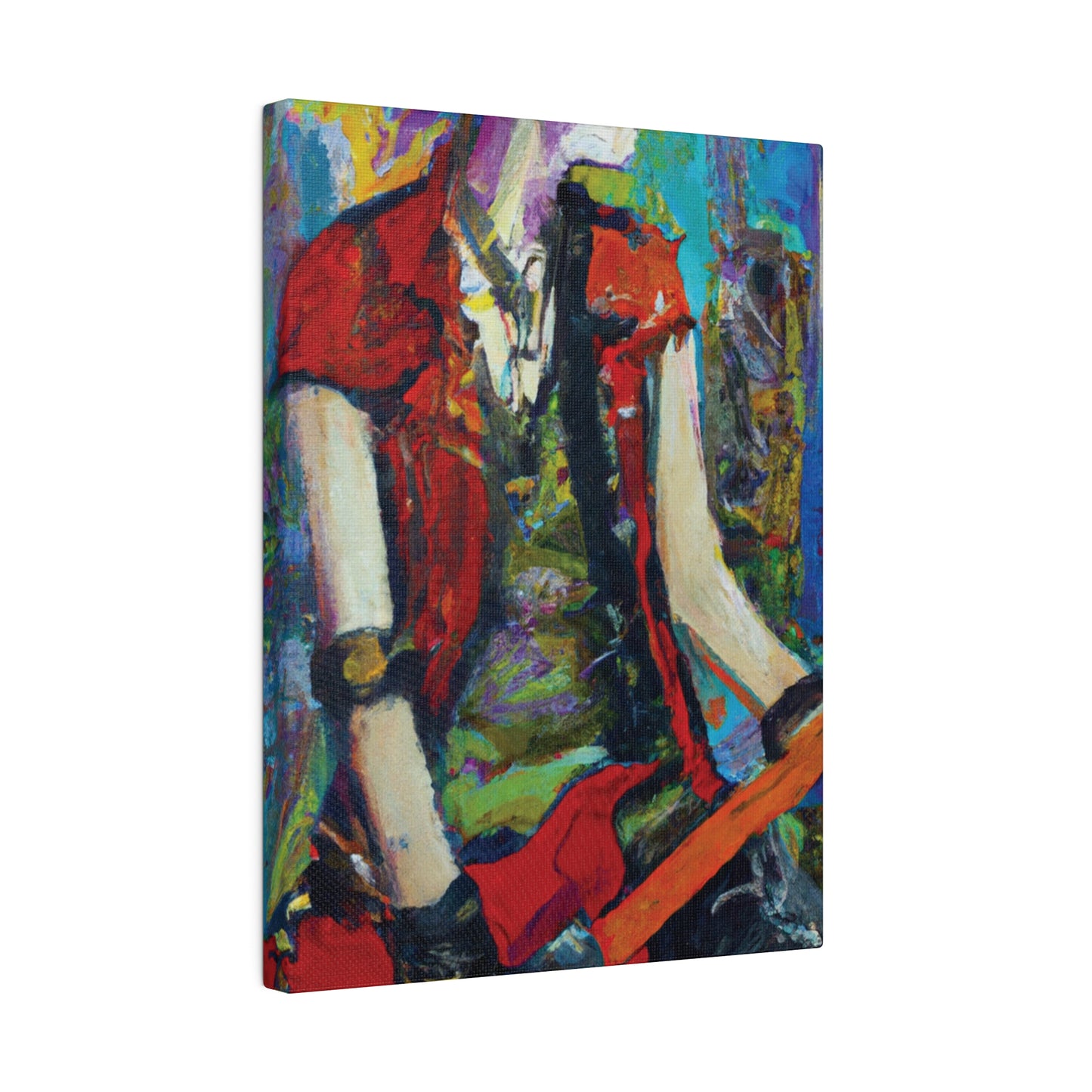 2205O - Rockstar Oil Painting Style Print | Poster | Home Decor | Wall Art | Music Art | Canvas